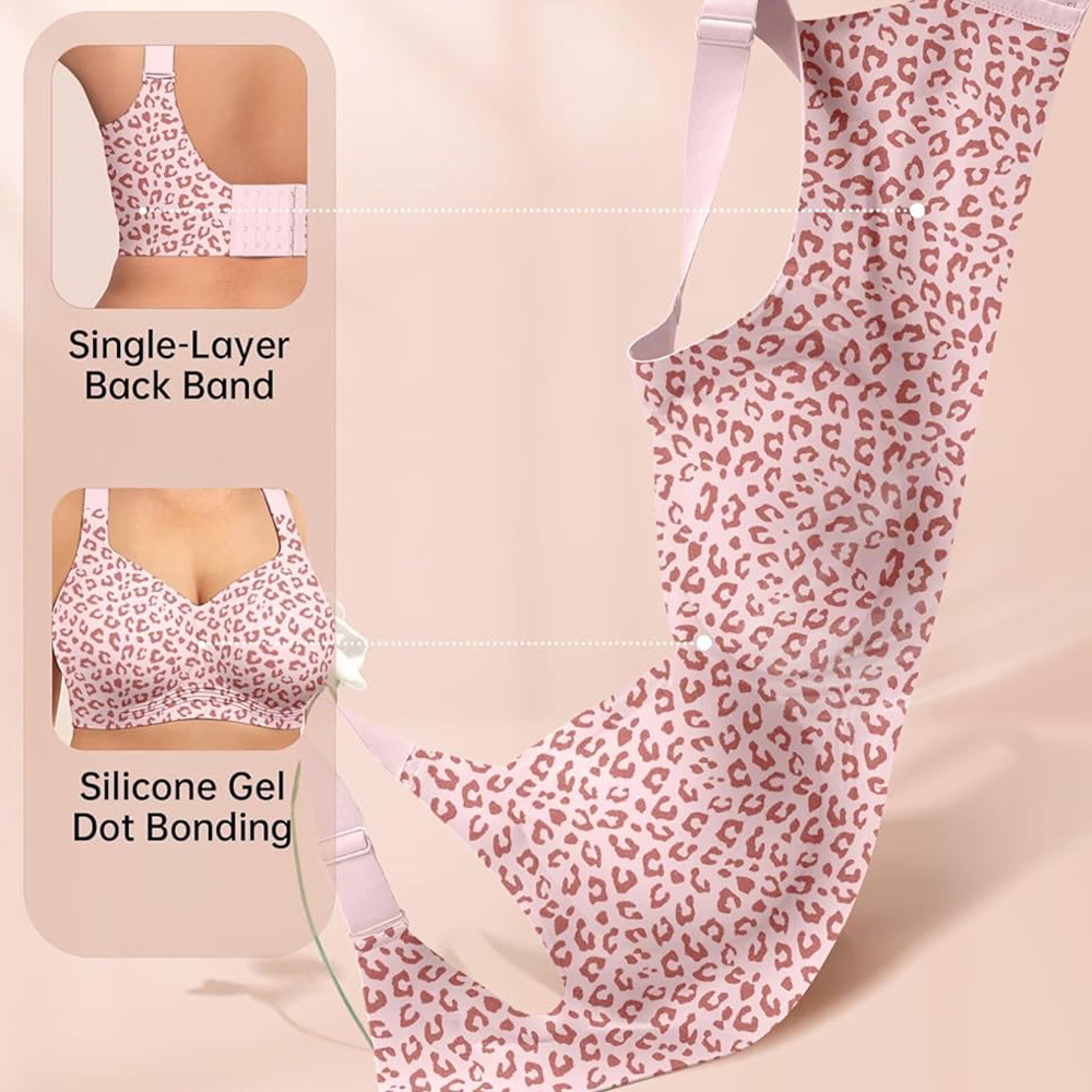 CloudLift Full Coverage Wireless Push Up Bra For Women Plus Size Support  Smoothing Comfort 3
