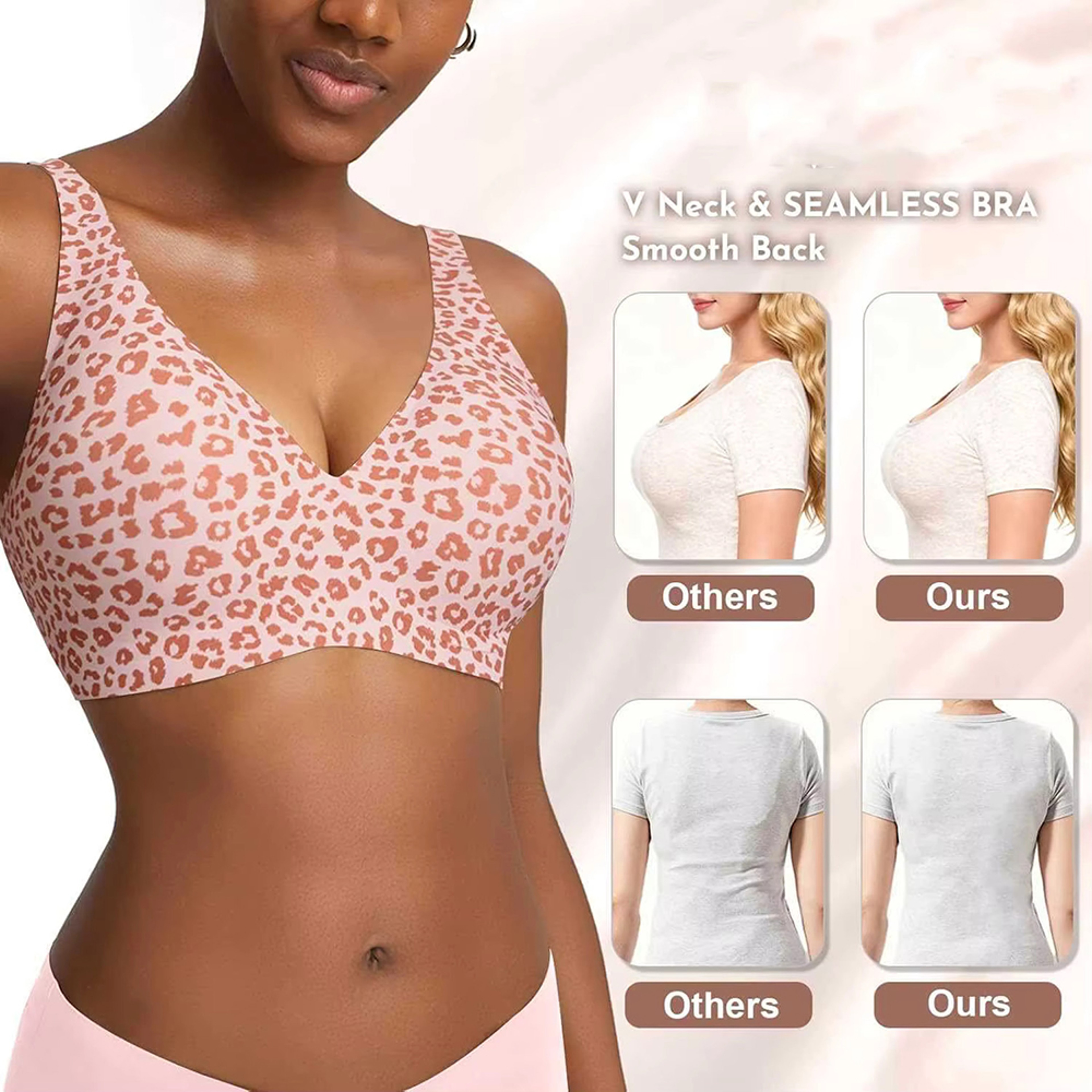 Deep V Jelly Lift Wireless Bra – Seamless Push Up Support Bra for Everyday Comfort – view 2