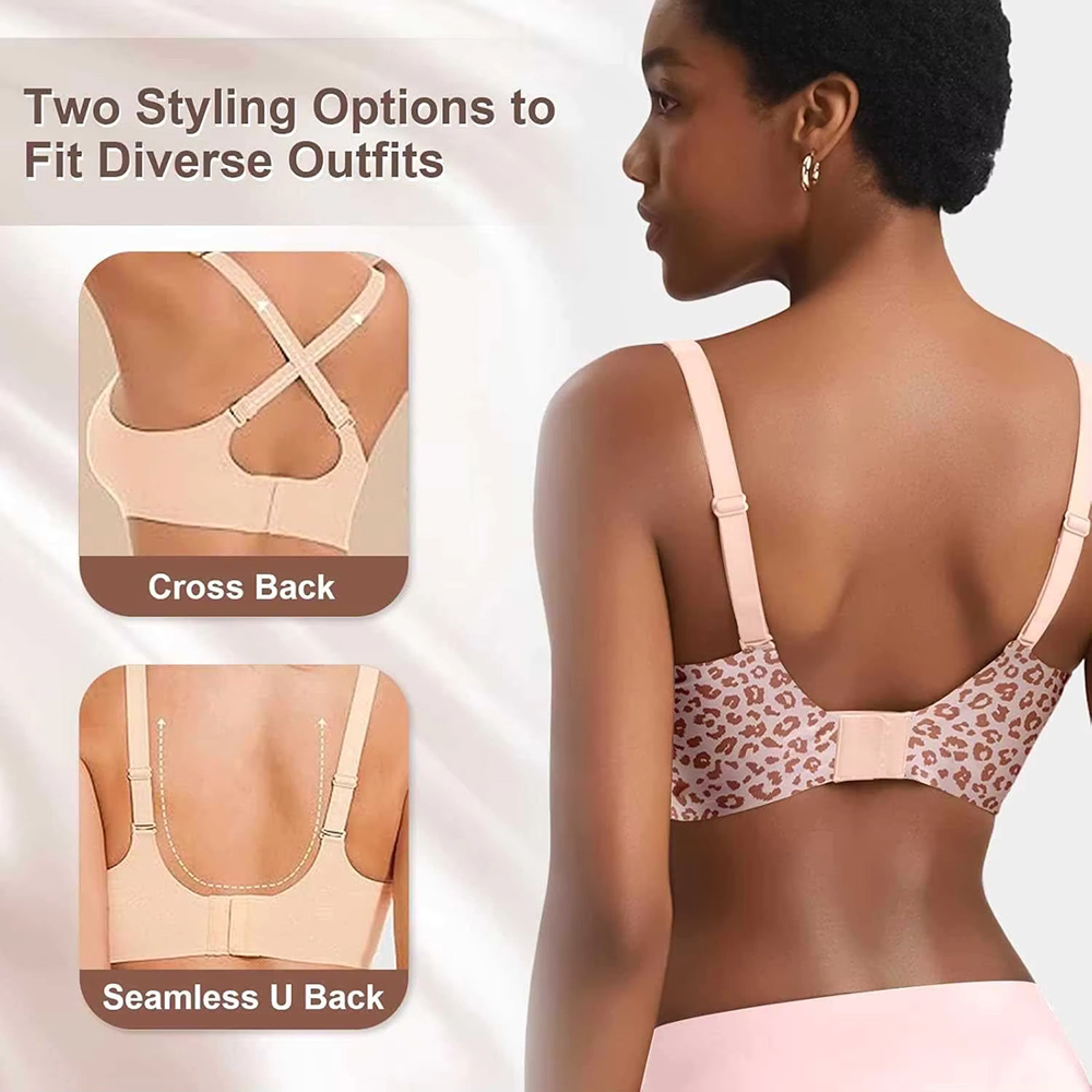 Deep V Jelly Lift Wireless Bra – Seamless Push Up Support Bra for Everyday Comfort – view 3