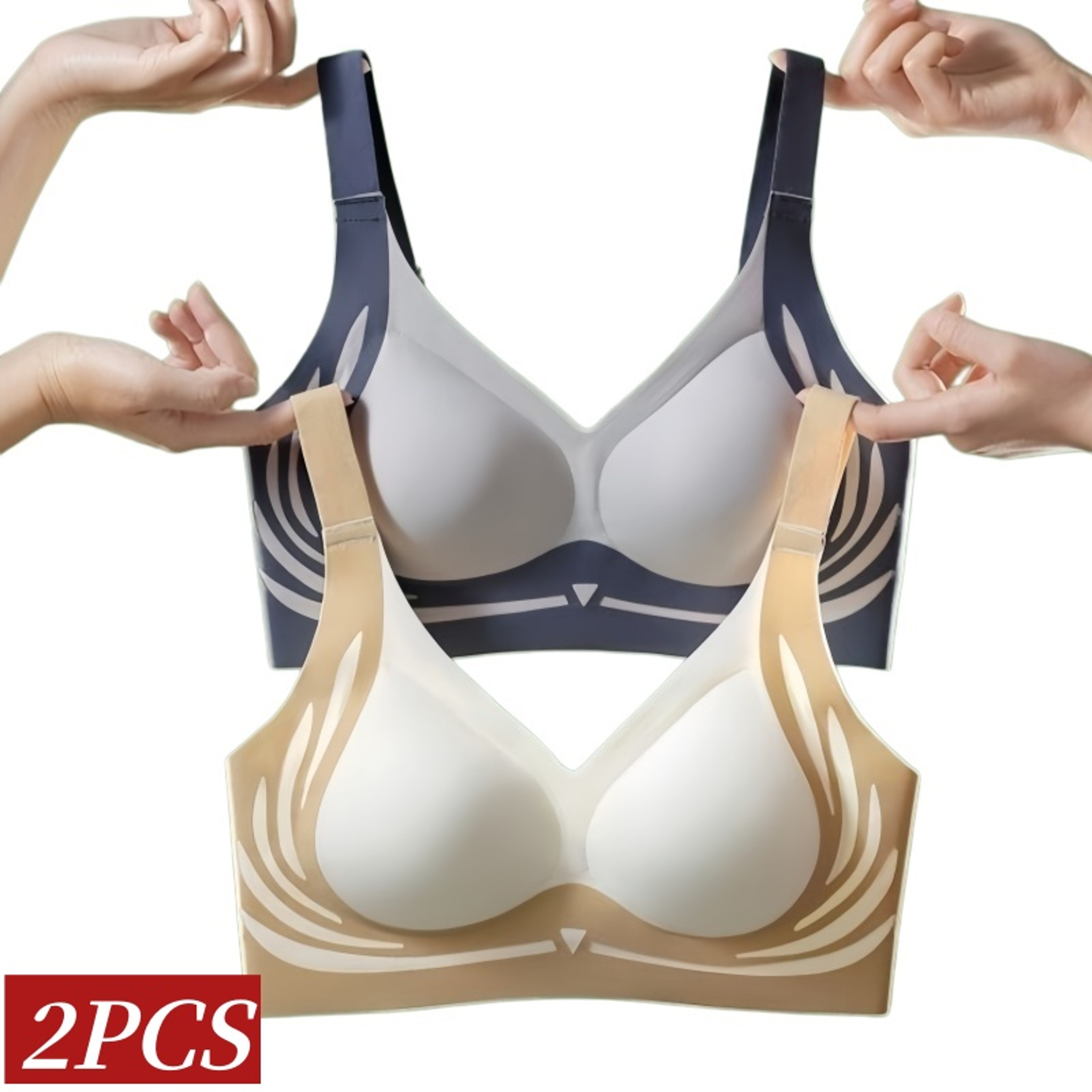ComfortLift Wireless Push Up Bra for Women Seamless Side Support Plus Size Comfort Bra – view 1