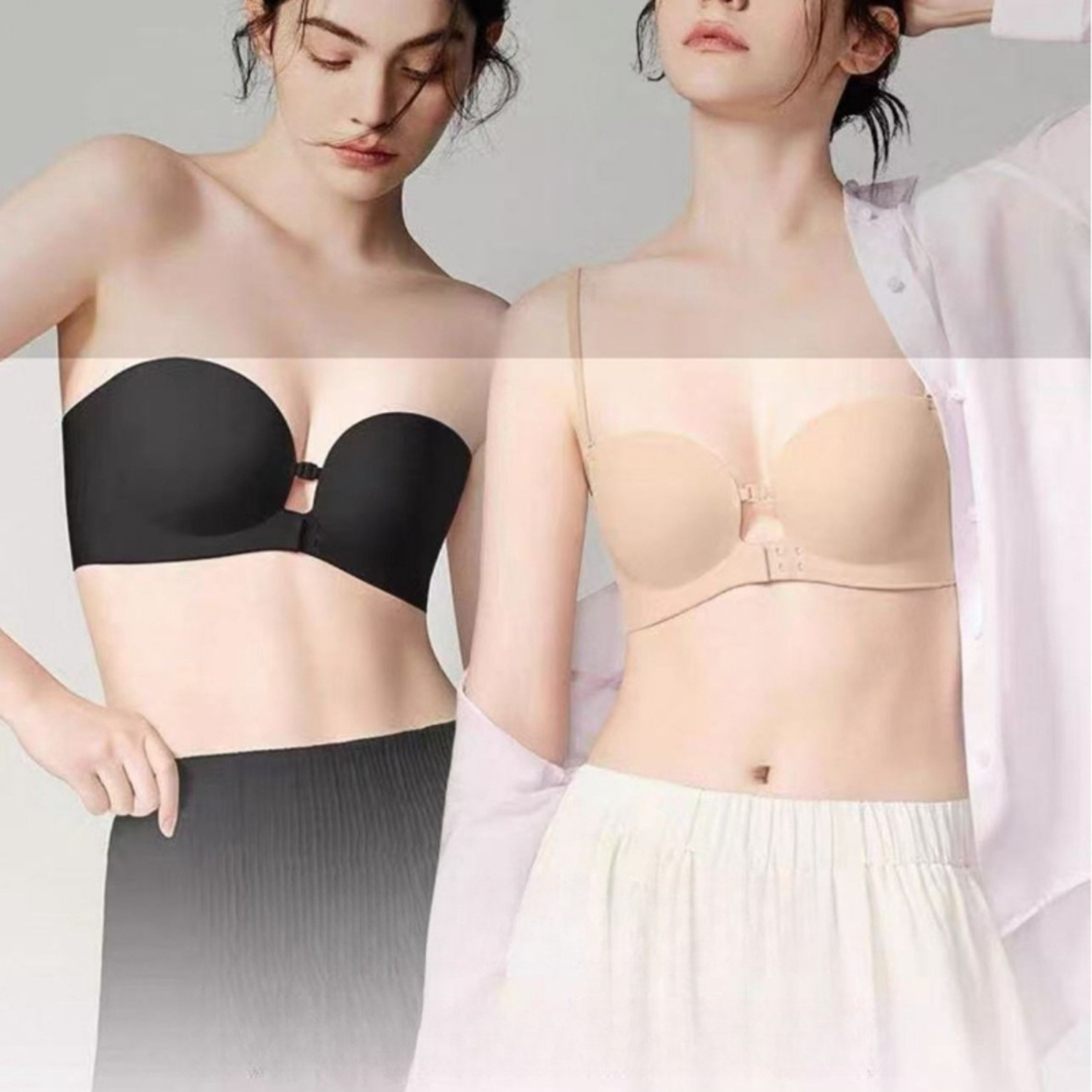 InvisibleLift Front Closure Strapless Push Up Bra – view 2