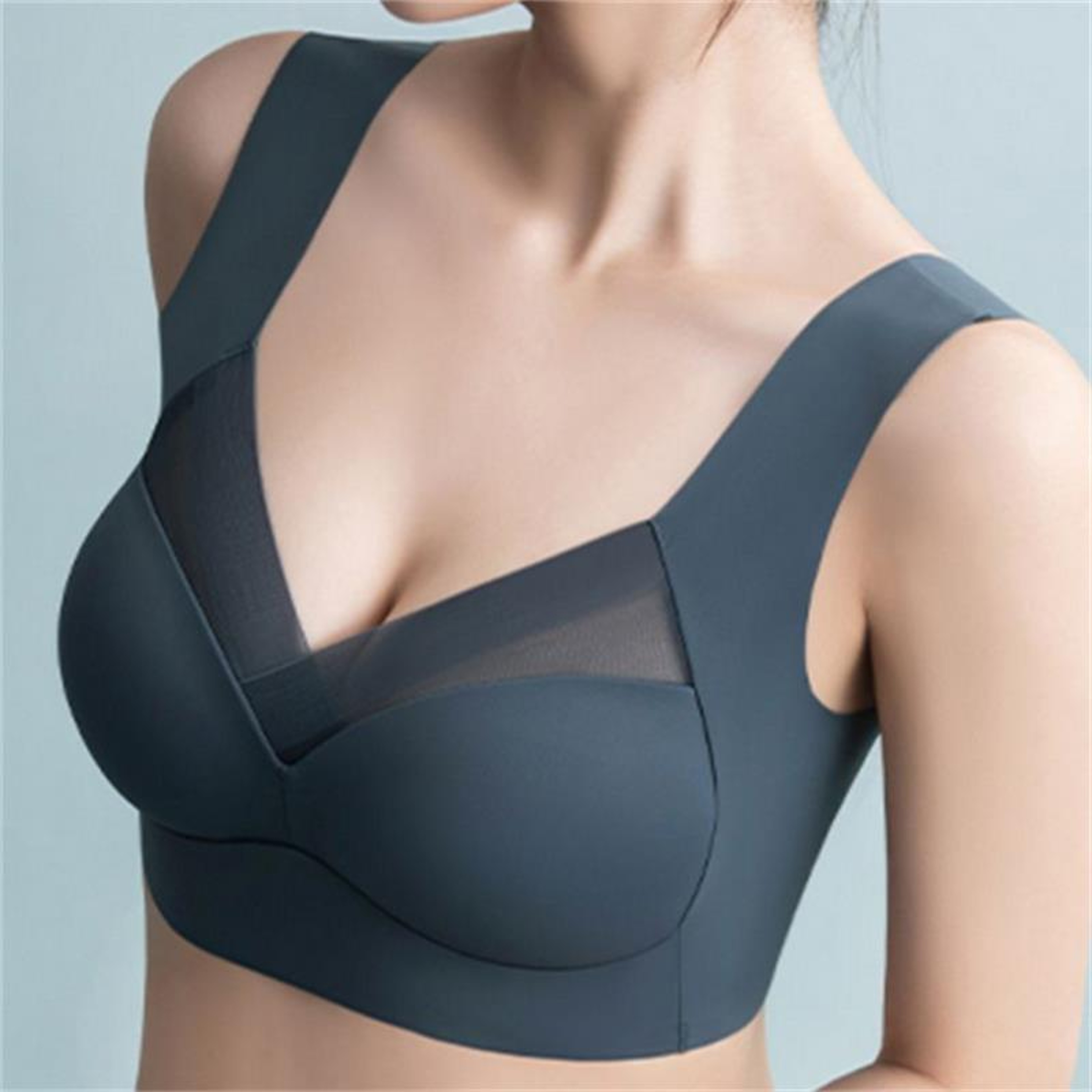 Plus Size Wireless Seamless Lace Bra – Supportive Comfort & Gentle Lift – view 1