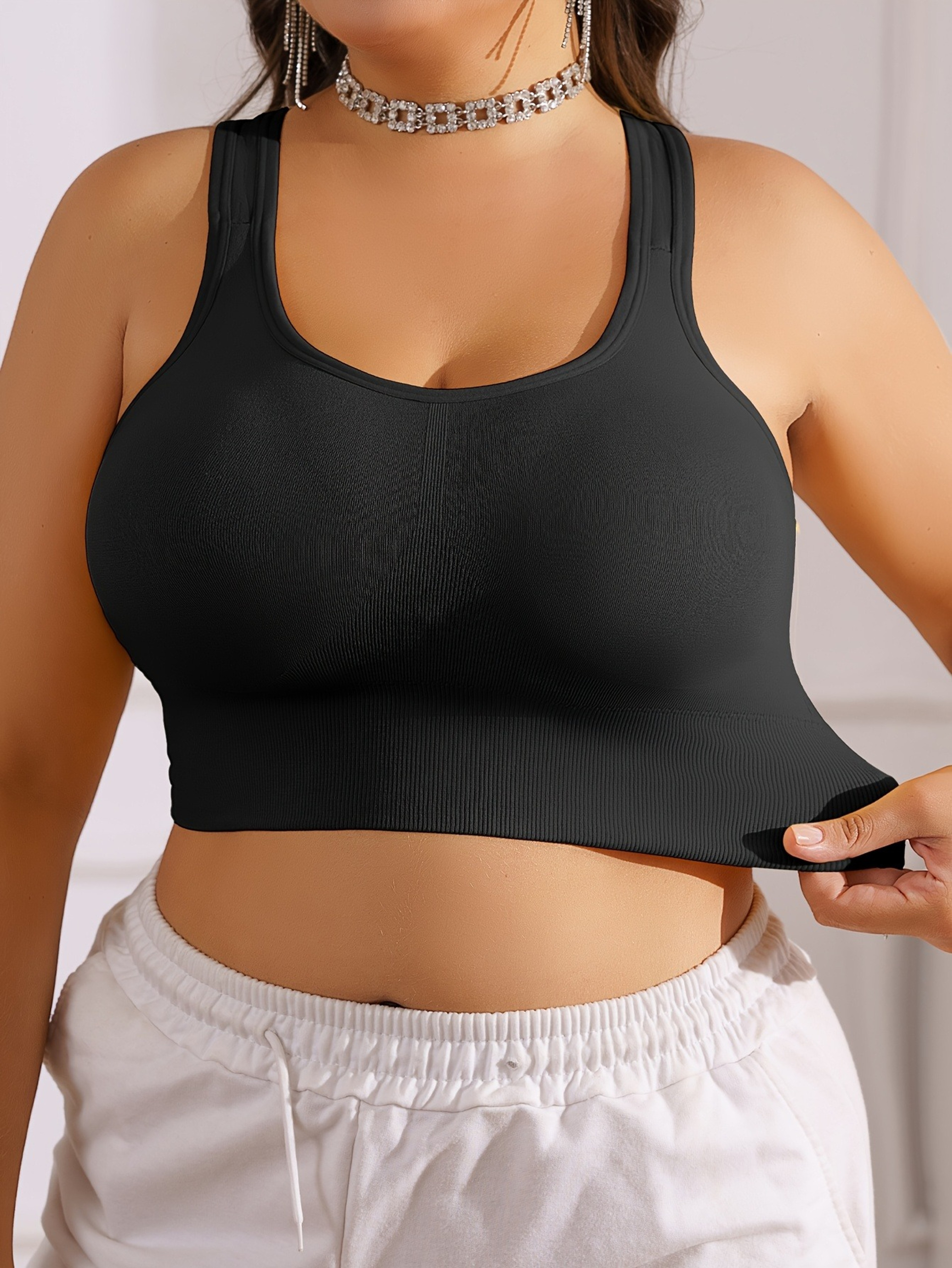ComfortFlex Seamless Wireless Sports Bra  Supportive Plus Size Bralette 3