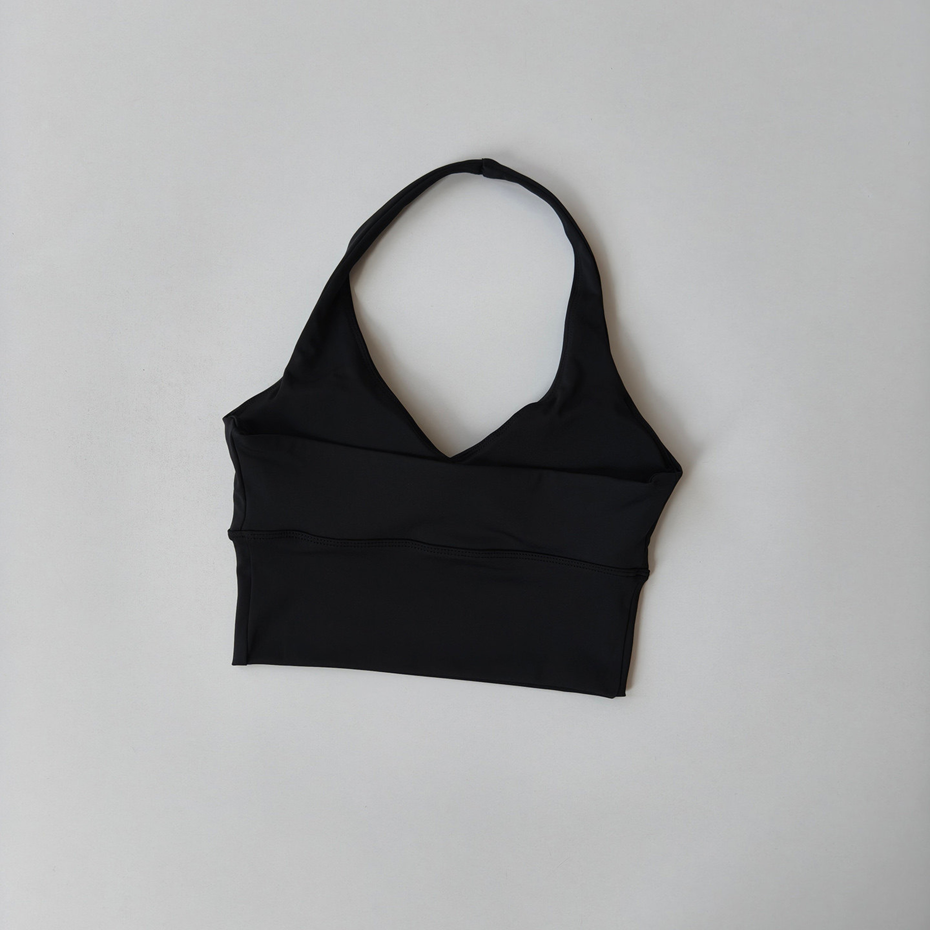 Women's V-Neck Halter Sports Bra with Push-Up & Removable Pads – Cross Back Workout Top – view 6