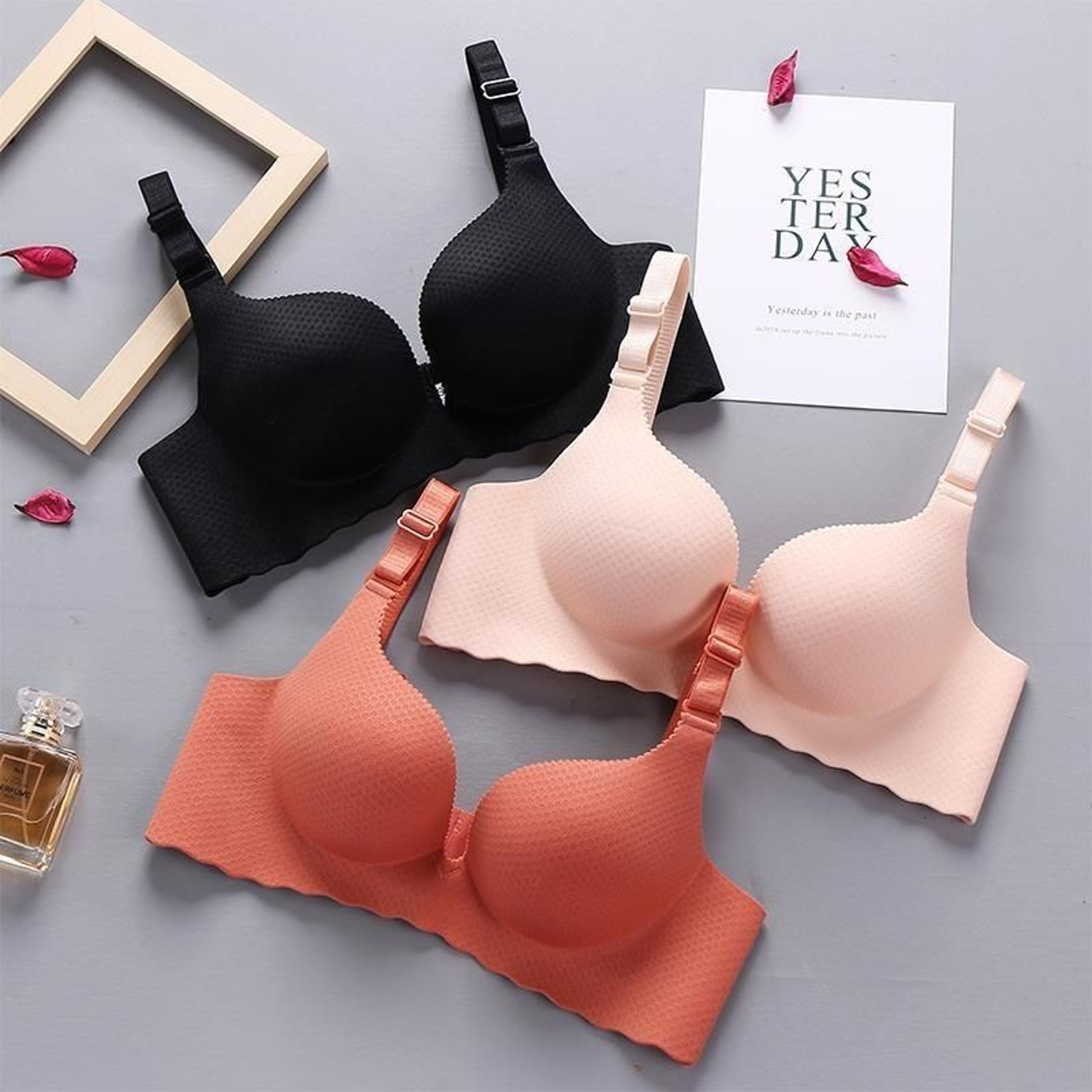 AeroLift Seamless Push Up Bra for Small Busts – Wireless T-Shirt Bra with Side Smoothing Support – view 3