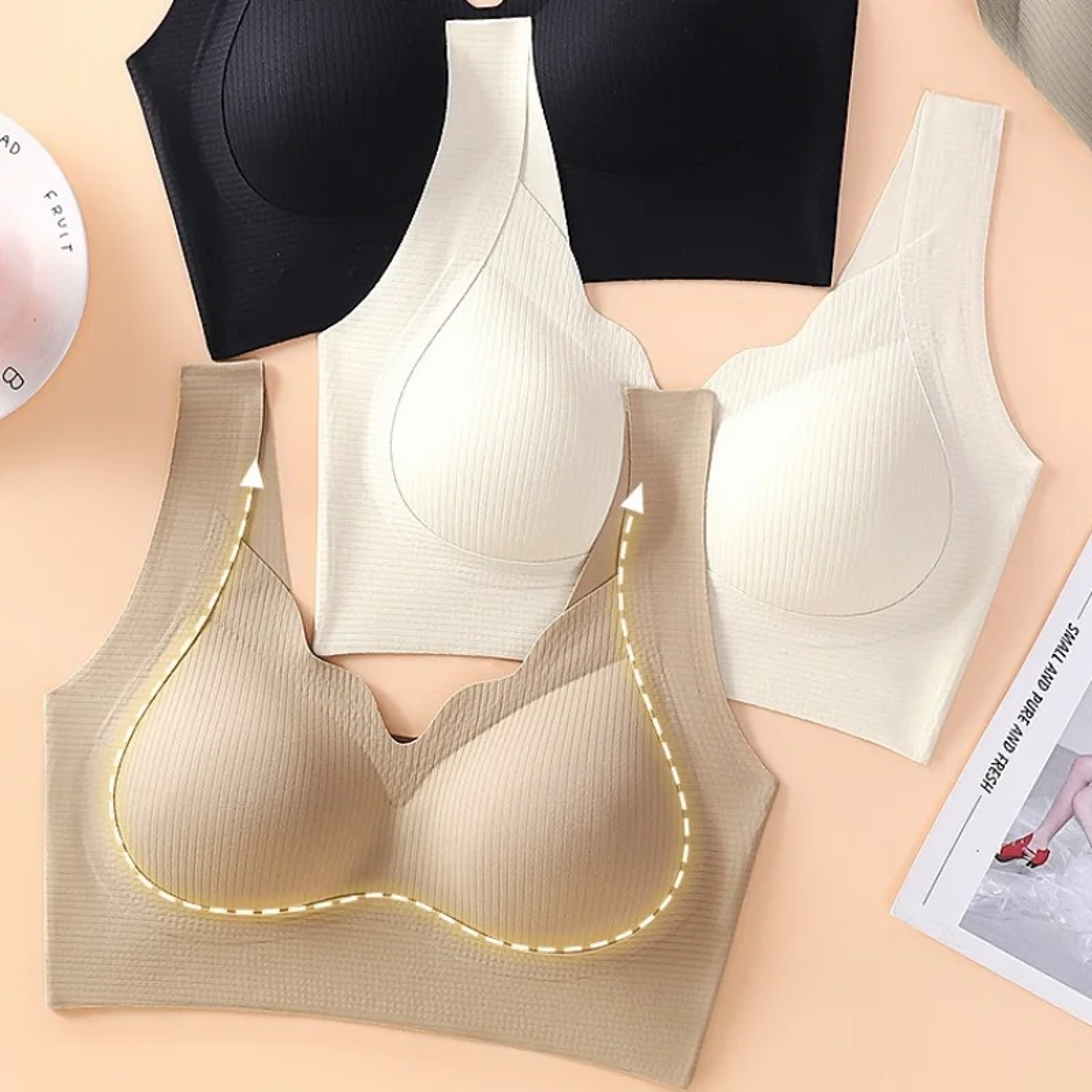 CloudFit Seamless Wireless Bralette Tank with Removable Pads for Everyday Comfort – view 1