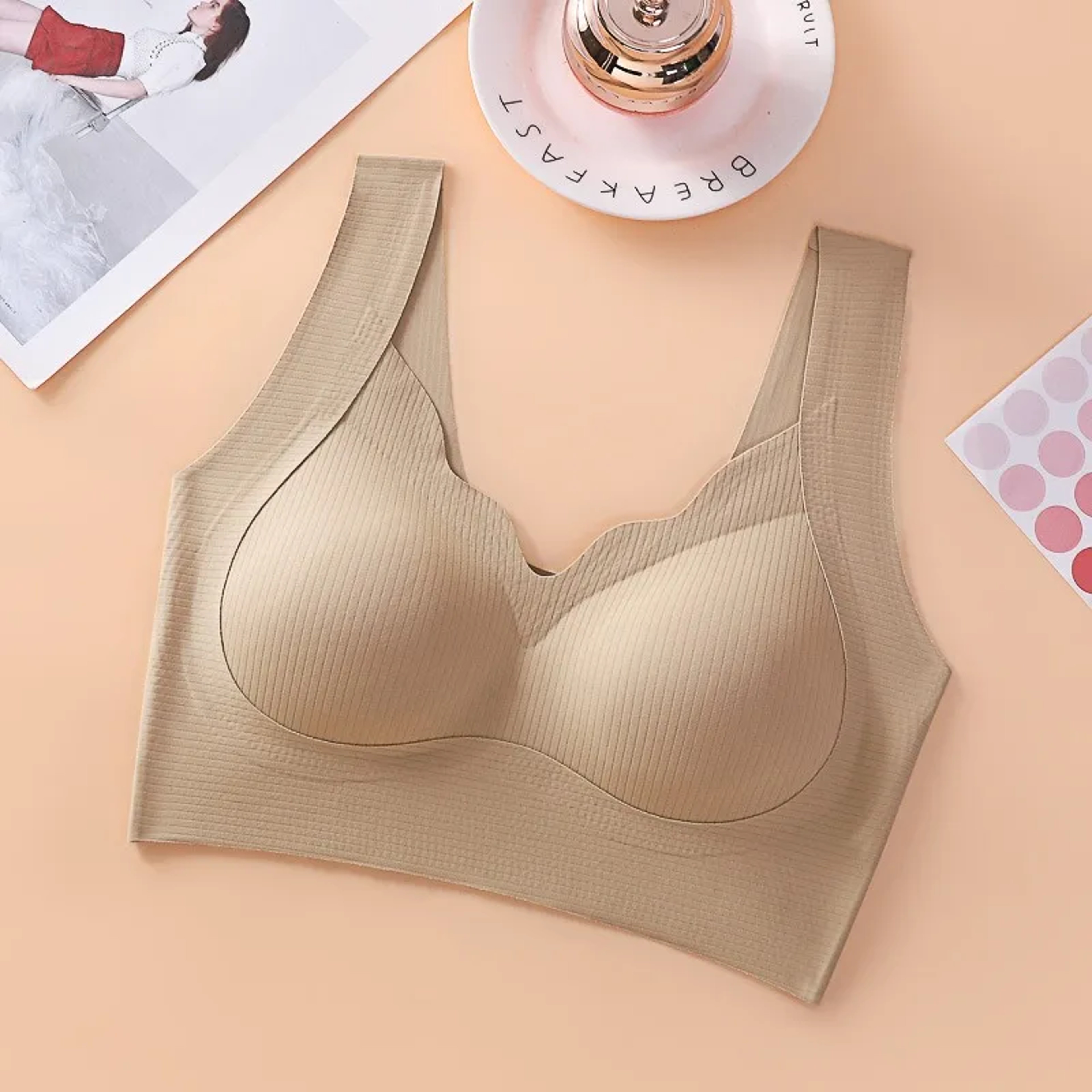 CloudFit Seamless Wireless Bralette Tank with Removable Pads for Everyday Comfort – view 9