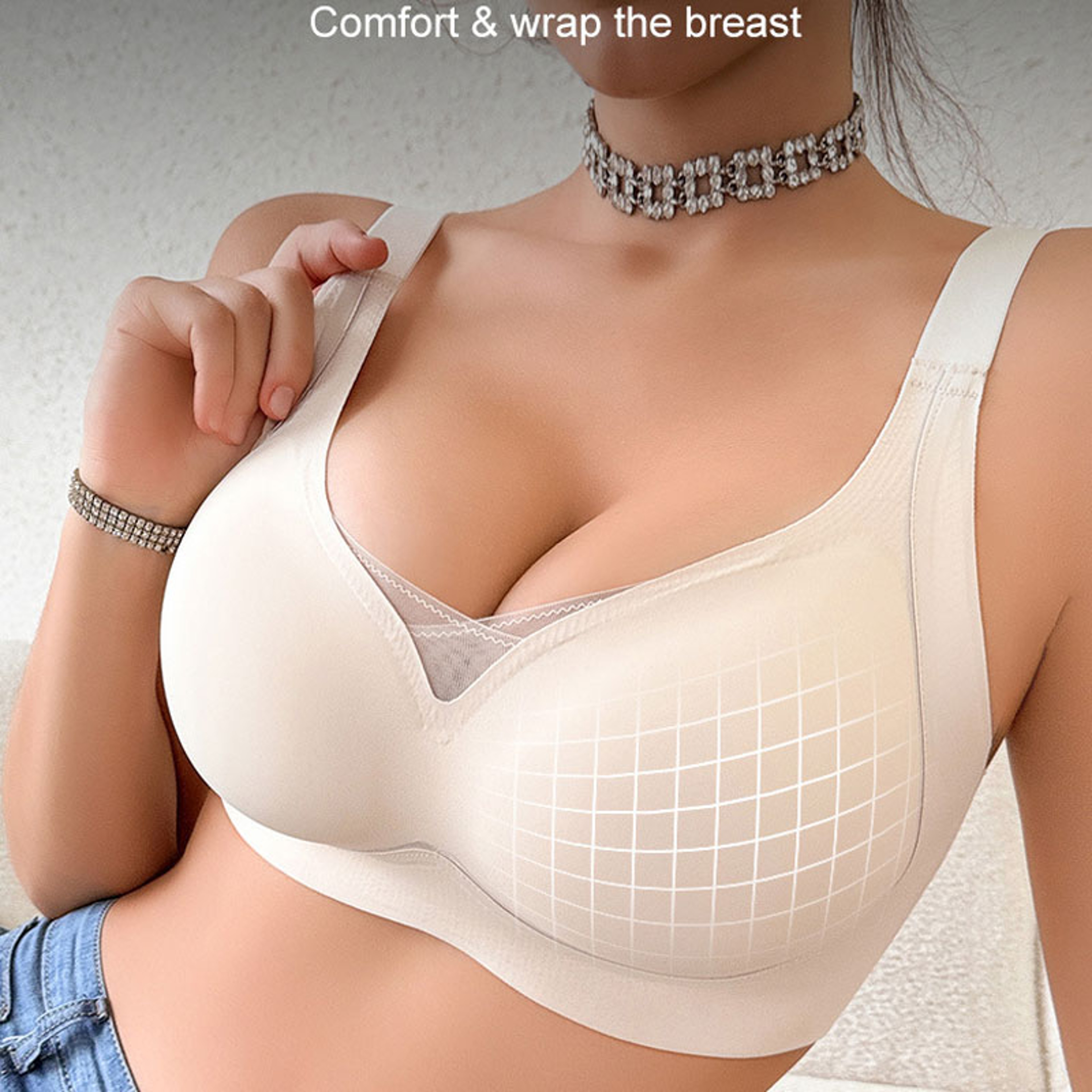 ComfortLift Seamless Minimizer Bra For Women  Wireless Full Coverage Push Up Support 0
