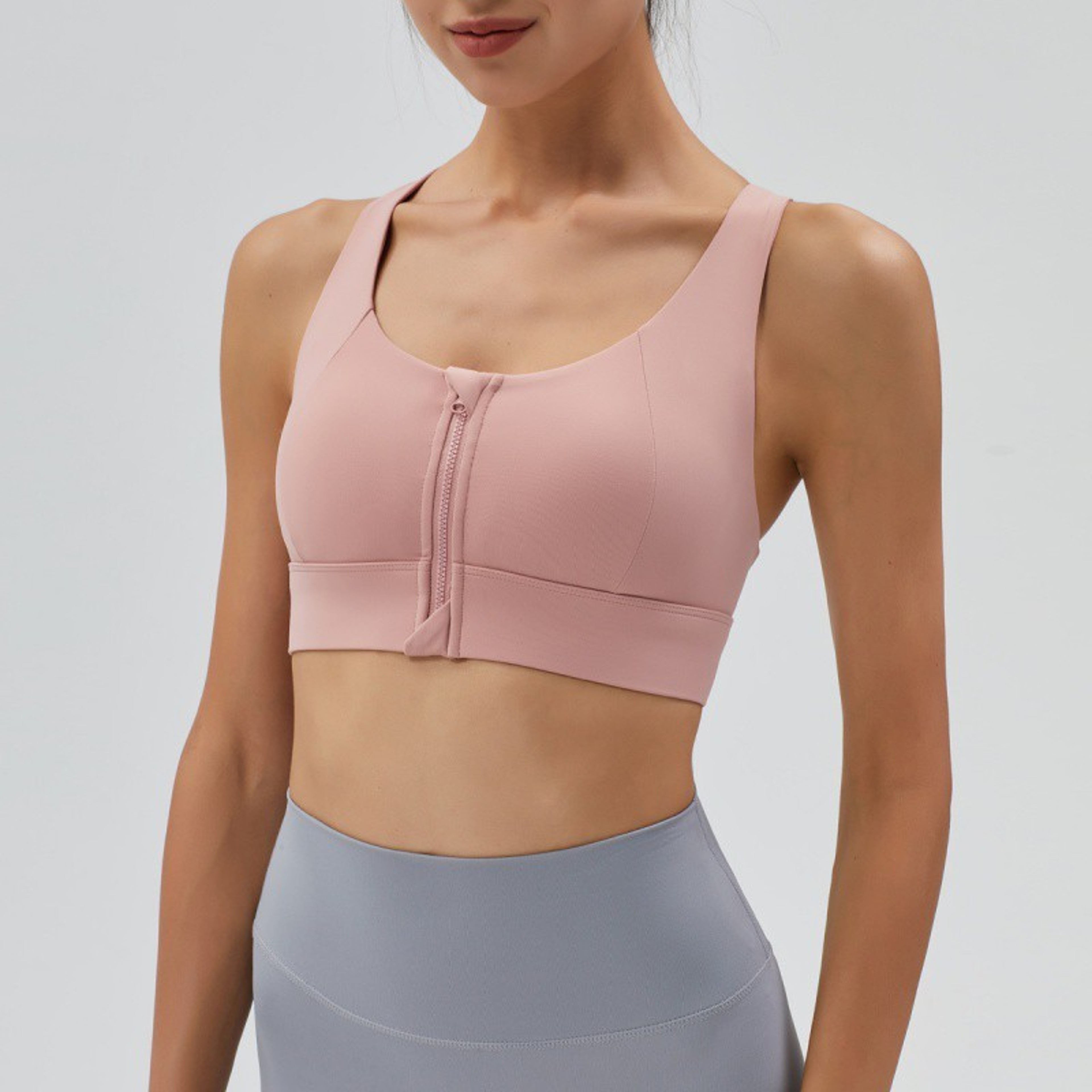 PowerZip High Impact Sports Bra for Women – Front Zipper Running, Yoga & Gym Support – view 5