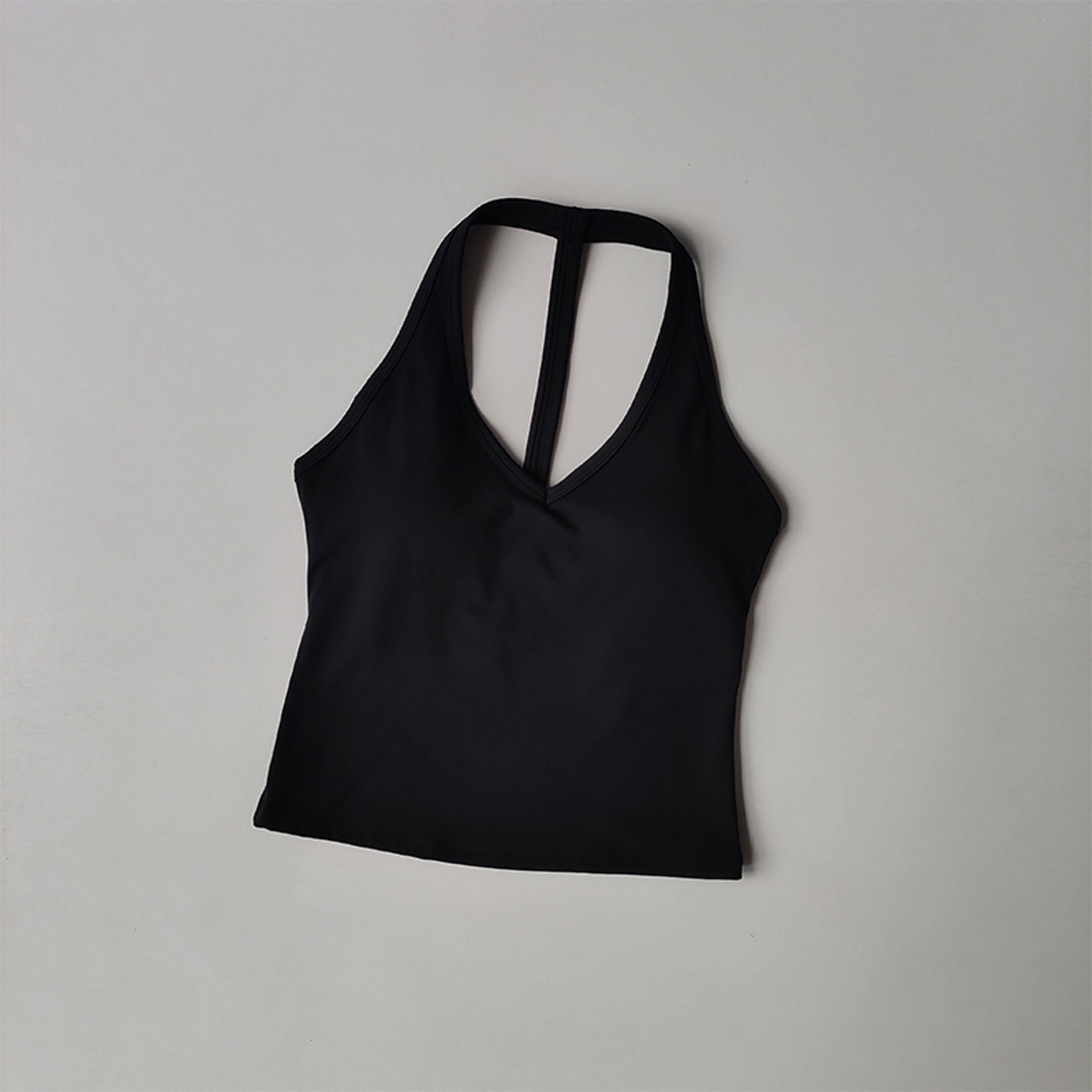 Womens Halter V Neck Sport Bra – Beautiful Back Yoga & Running Fitness Top – view 12