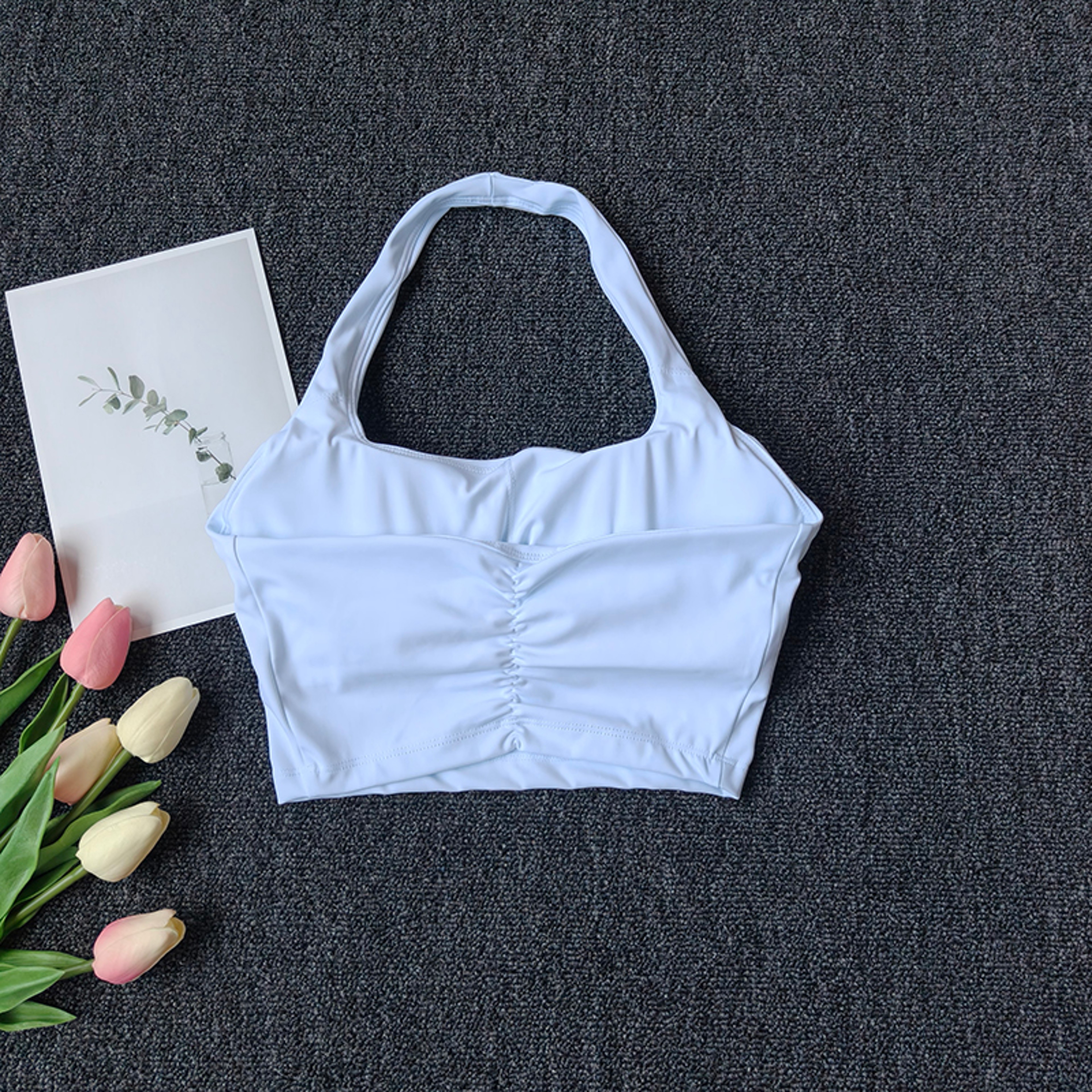 Premium Womens Sports Vest Halter Yoga Bra with Shockproof Chest Support – view 6