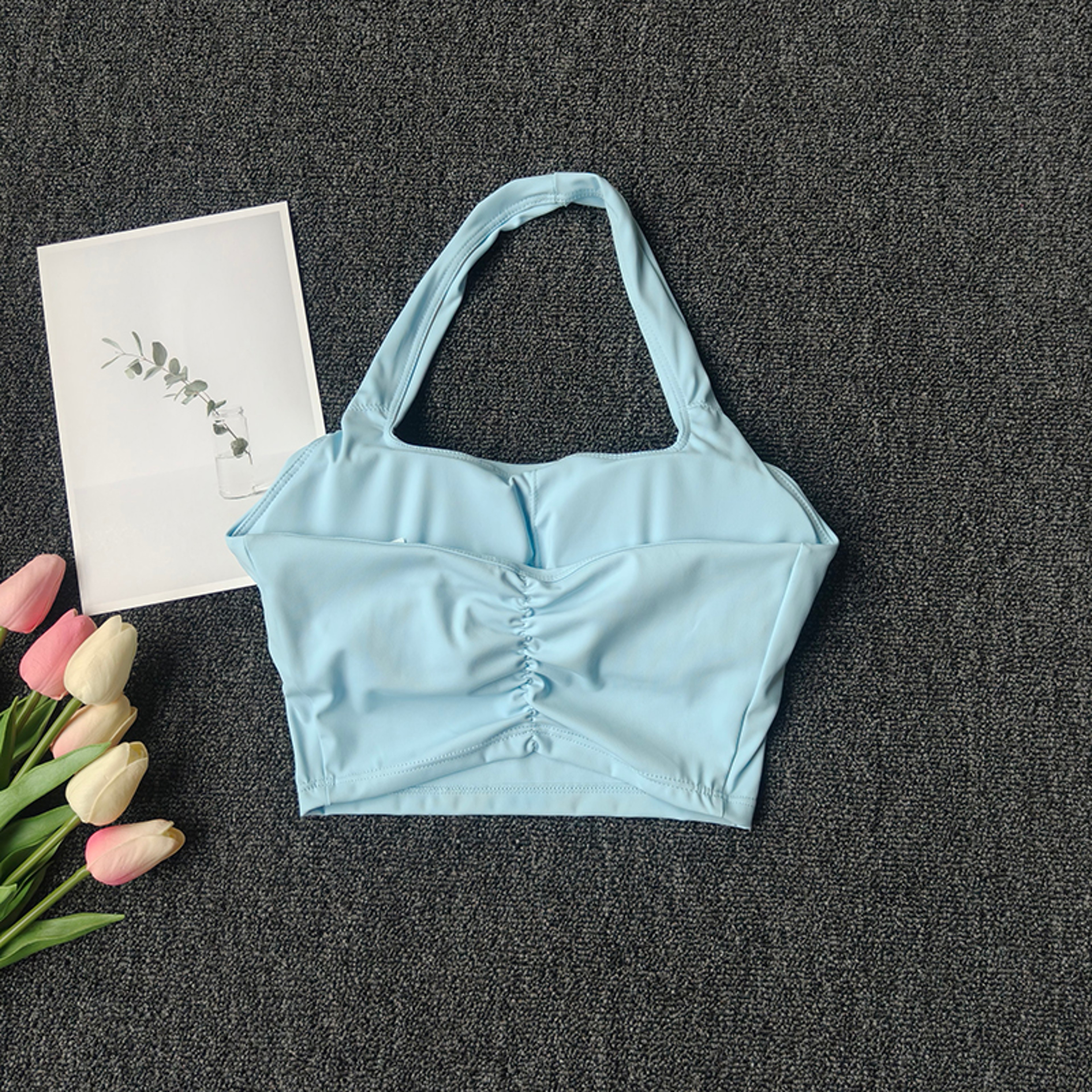Premium Womens Sports Vest Halter Yoga Bra with Shockproof Chest Support – view 12