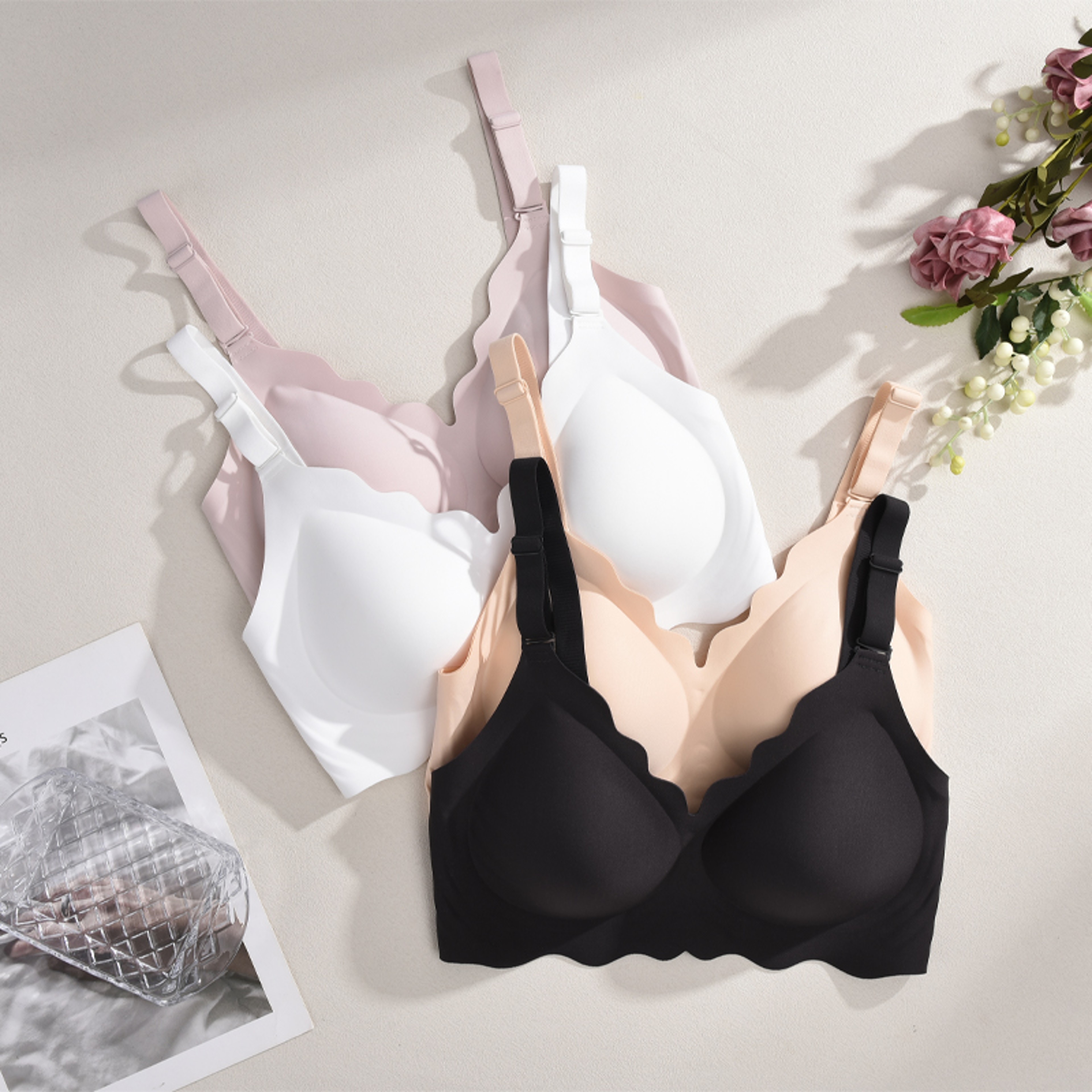 Plus Size Wireless Push Up Bralette With Removable Straps  Comfort Fit 4