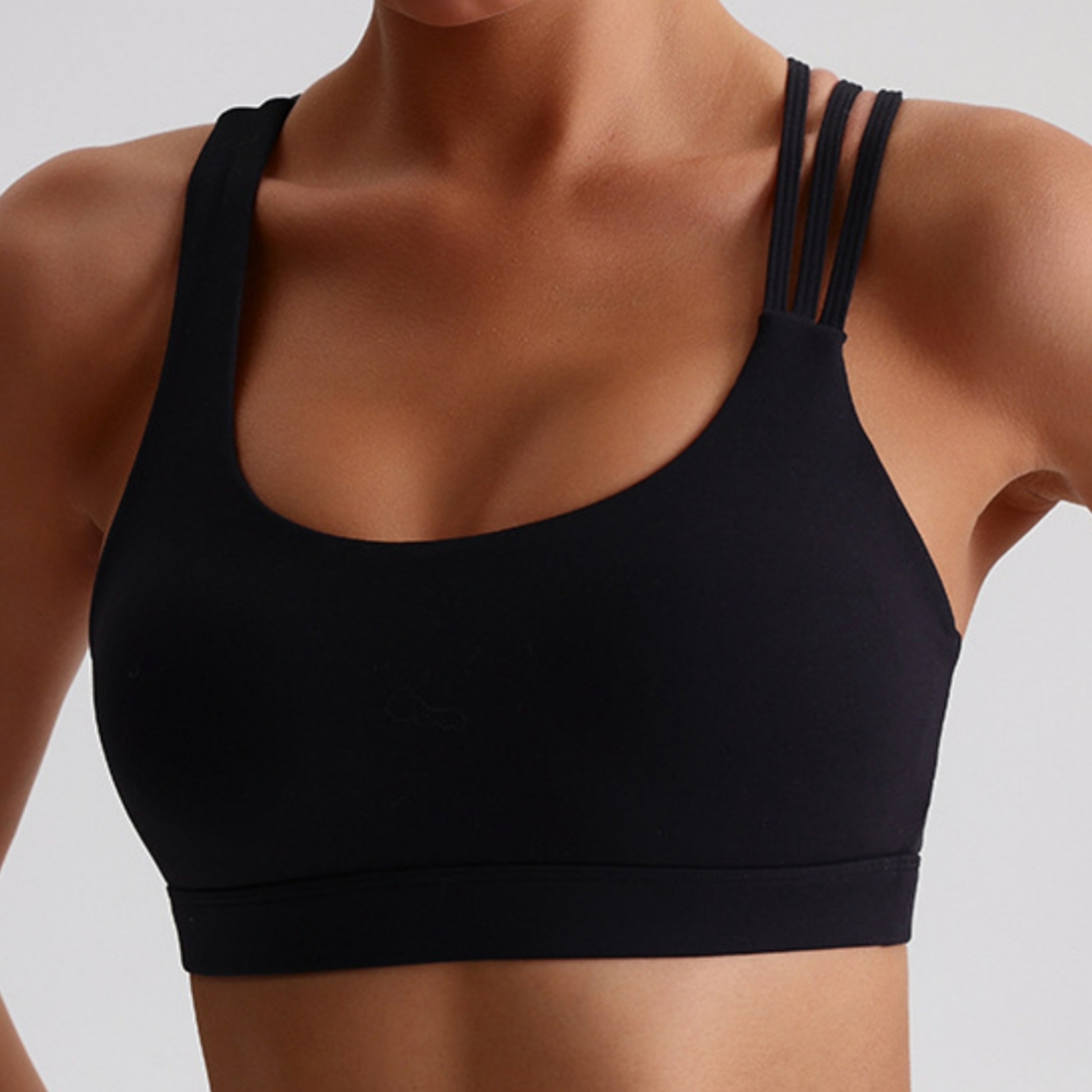 High Support Womens Sports Bra with Cross Straps and Padded Comfort – view 2