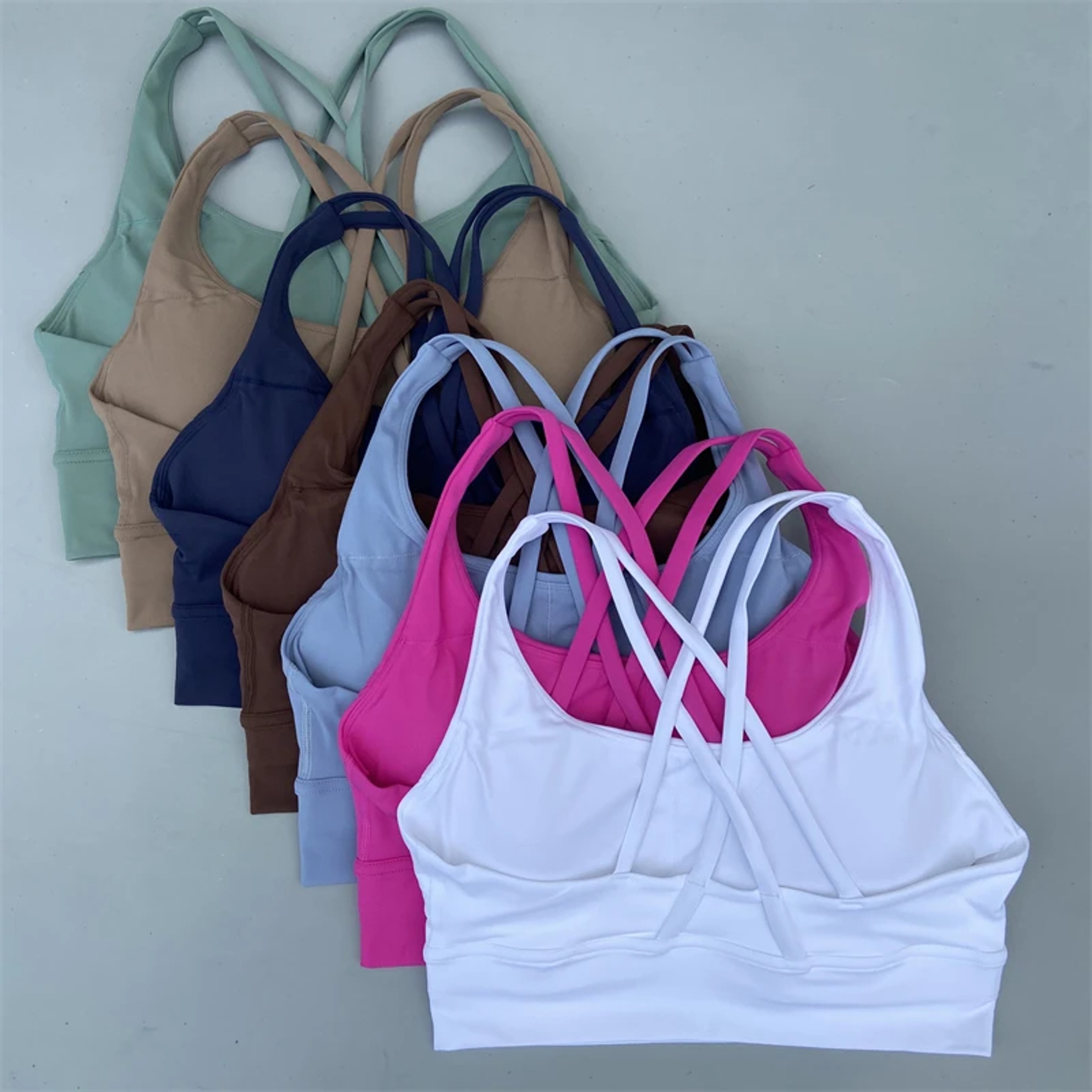 High Support Womens Gym & Yoga Sports Bra with Cross Back Straps – view 1