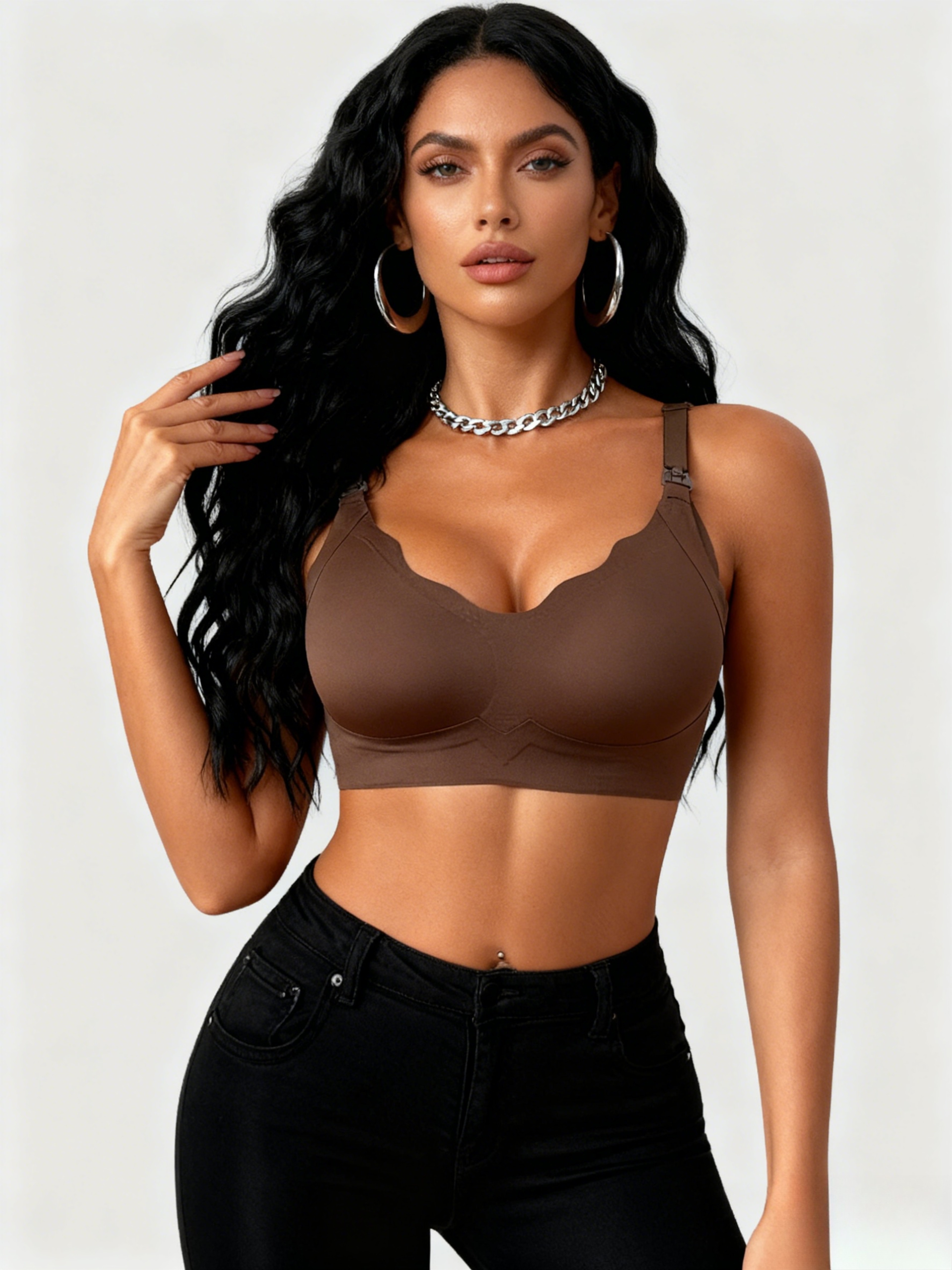 ComfortFit Front Button Nursing & Breastfeeding Bra for Pregnancy Support – view 3