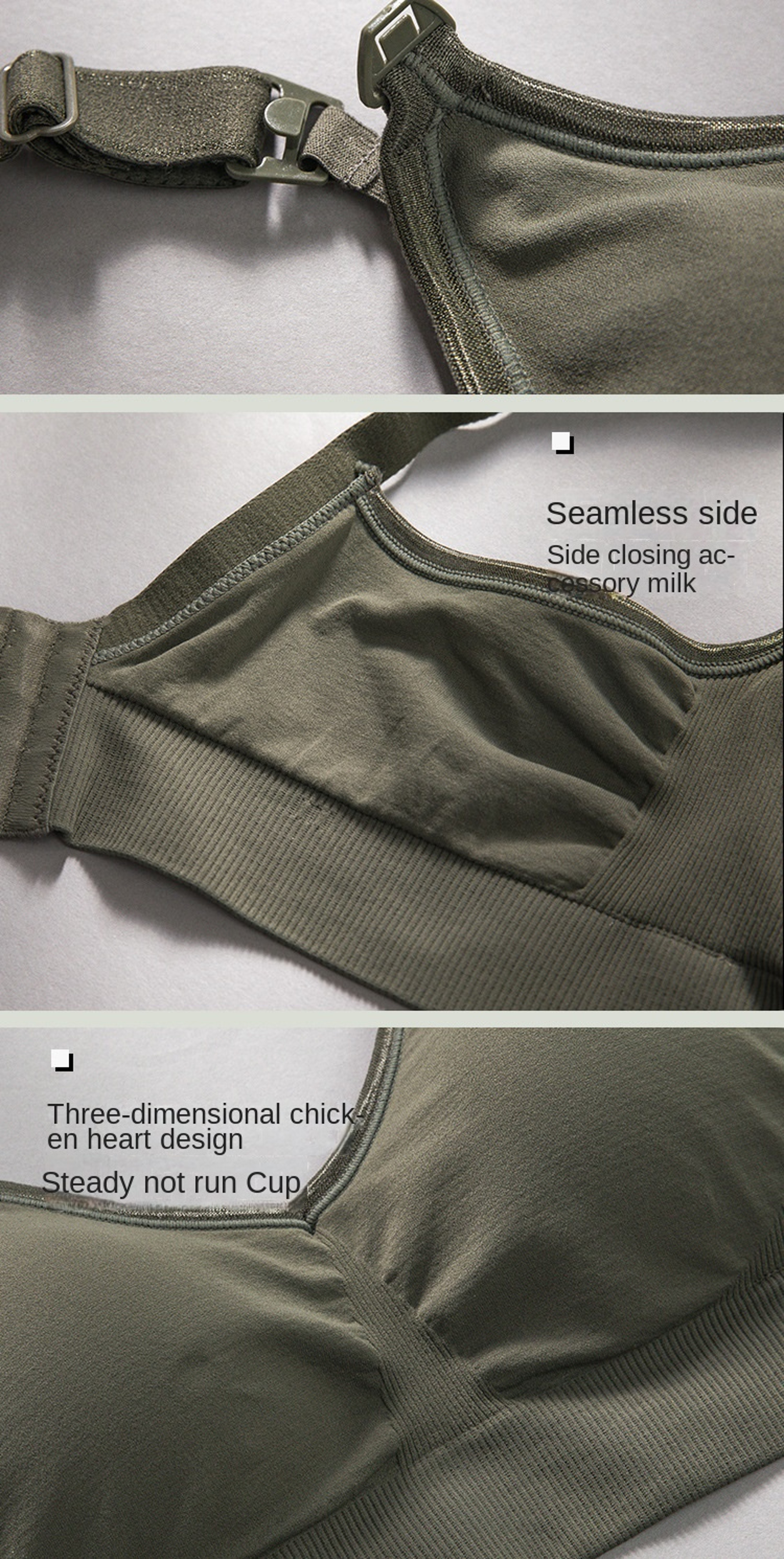 Everyday Comfort Front Clip Maternity Nursing Bra Seamless Wire Free Nursing Bra Support 3