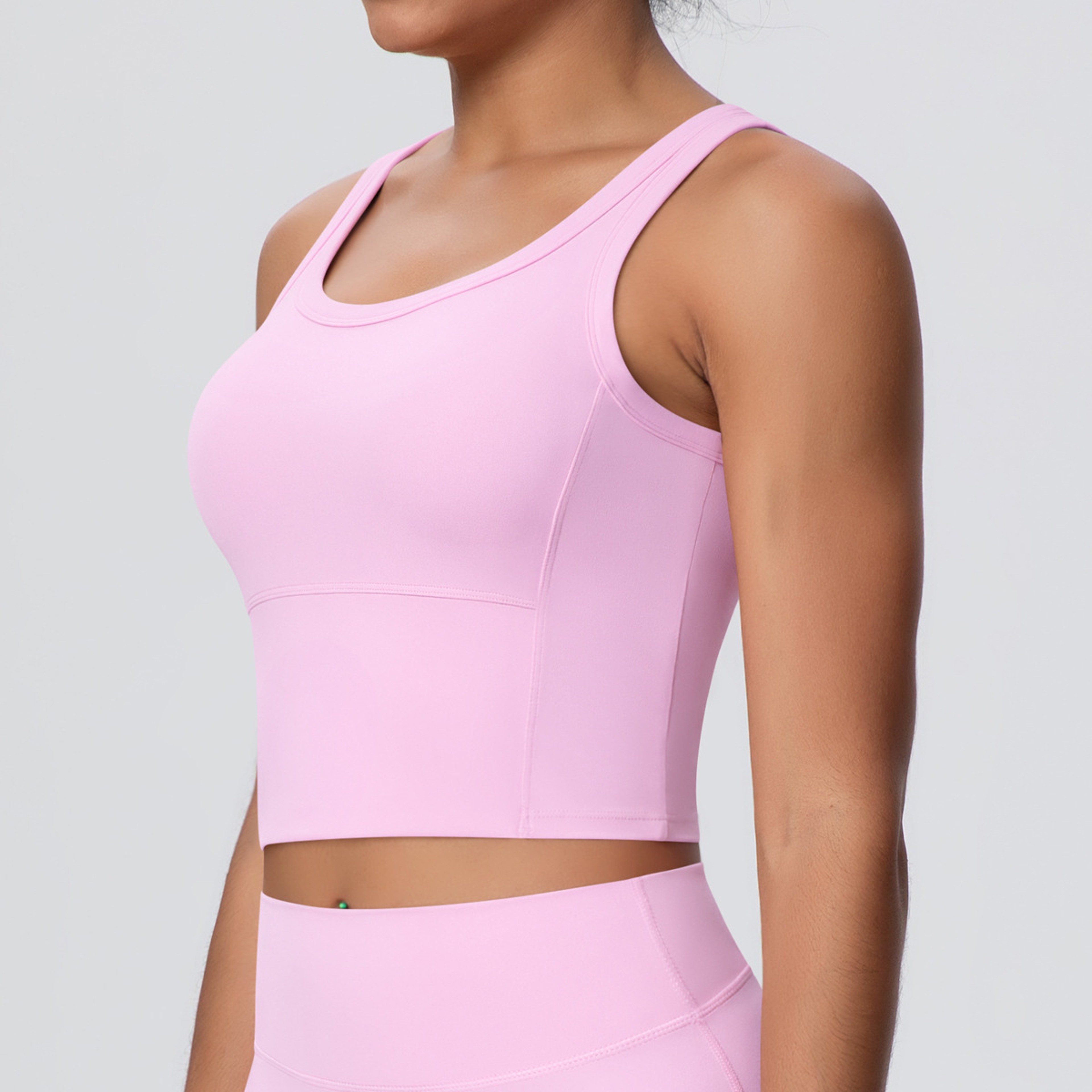 Womens Open Back Push Up Sports Bra Tank Top Yoga & Workout Support – view 8