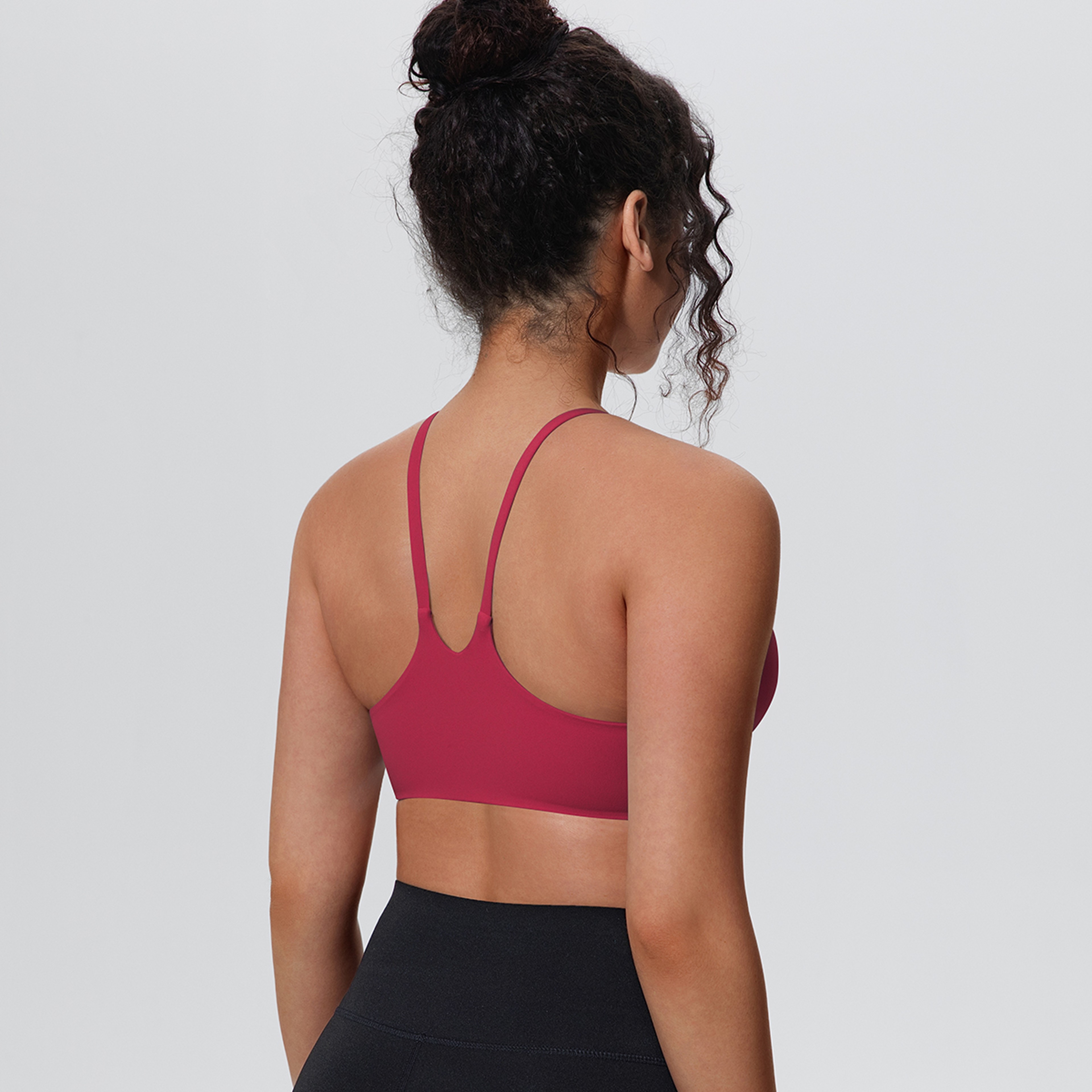 Womens Seamless Supportive Yoga Gym Sports Bra Shockproof Running Chest Pad Top – view 3