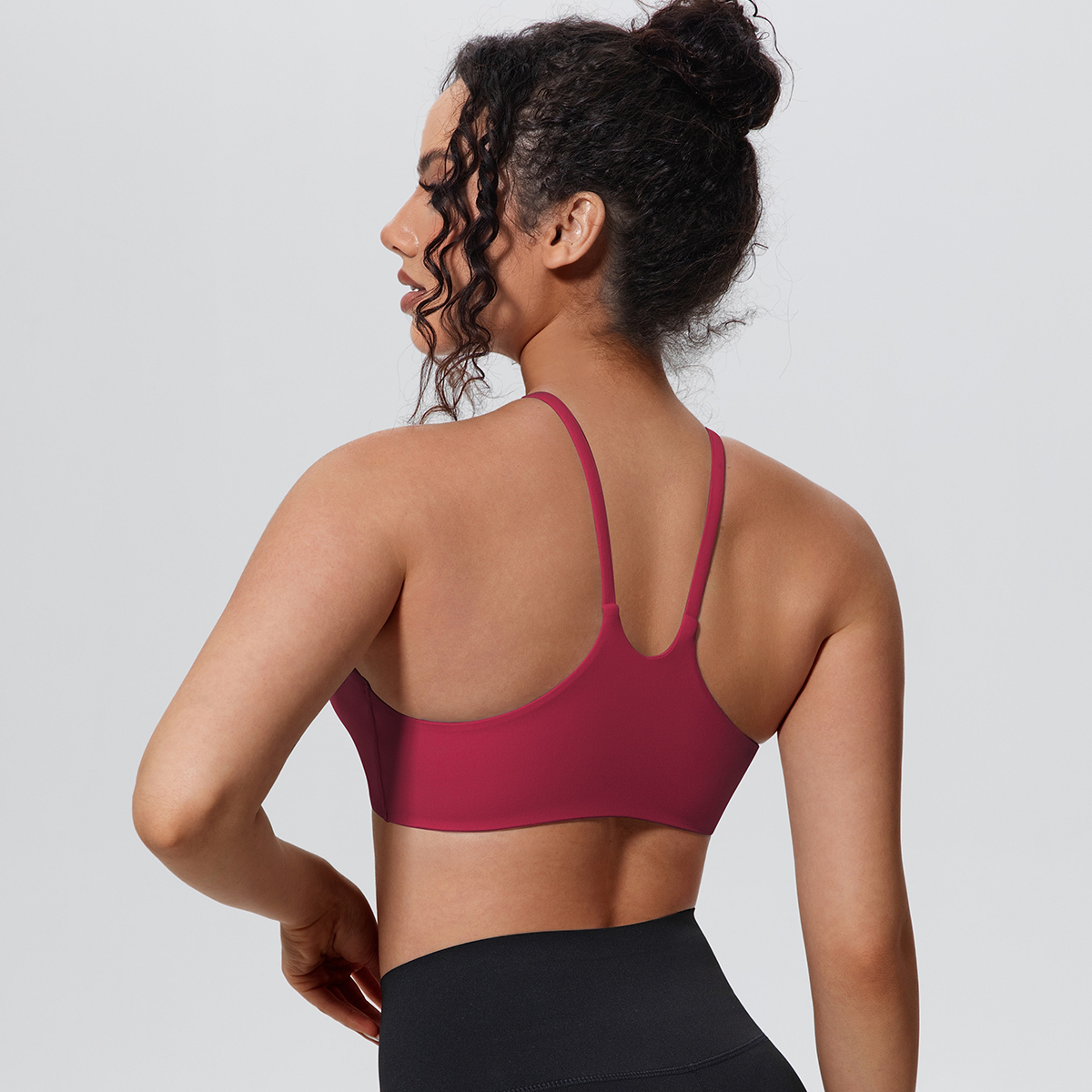 Womens Seamless Supportive Yoga Gym Sports Bra Shockproof Running Chest Pad Top – view 6