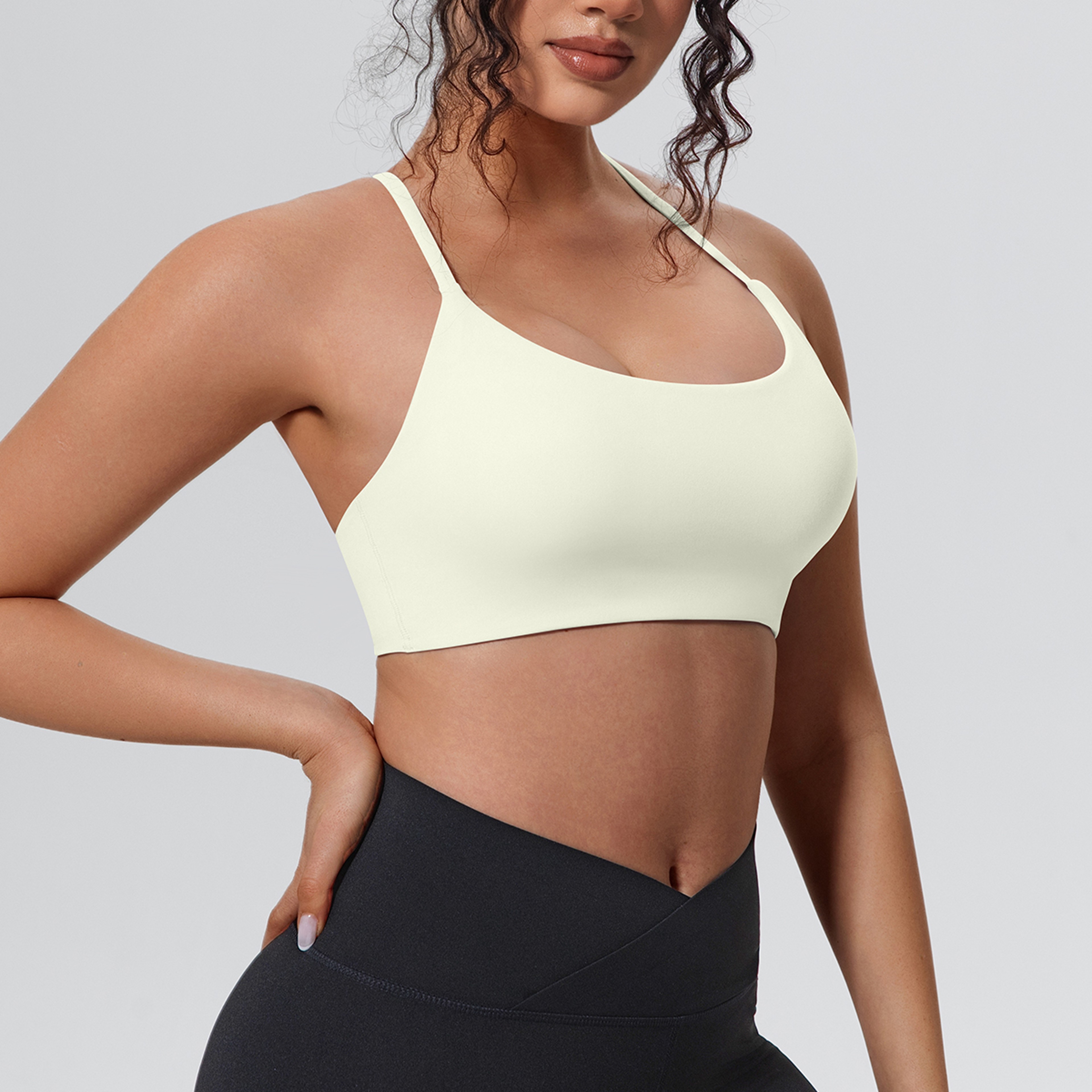Womens Seamless Supportive Yoga Gym Sports Bra Shockproof Running Chest Pad Top – view 7