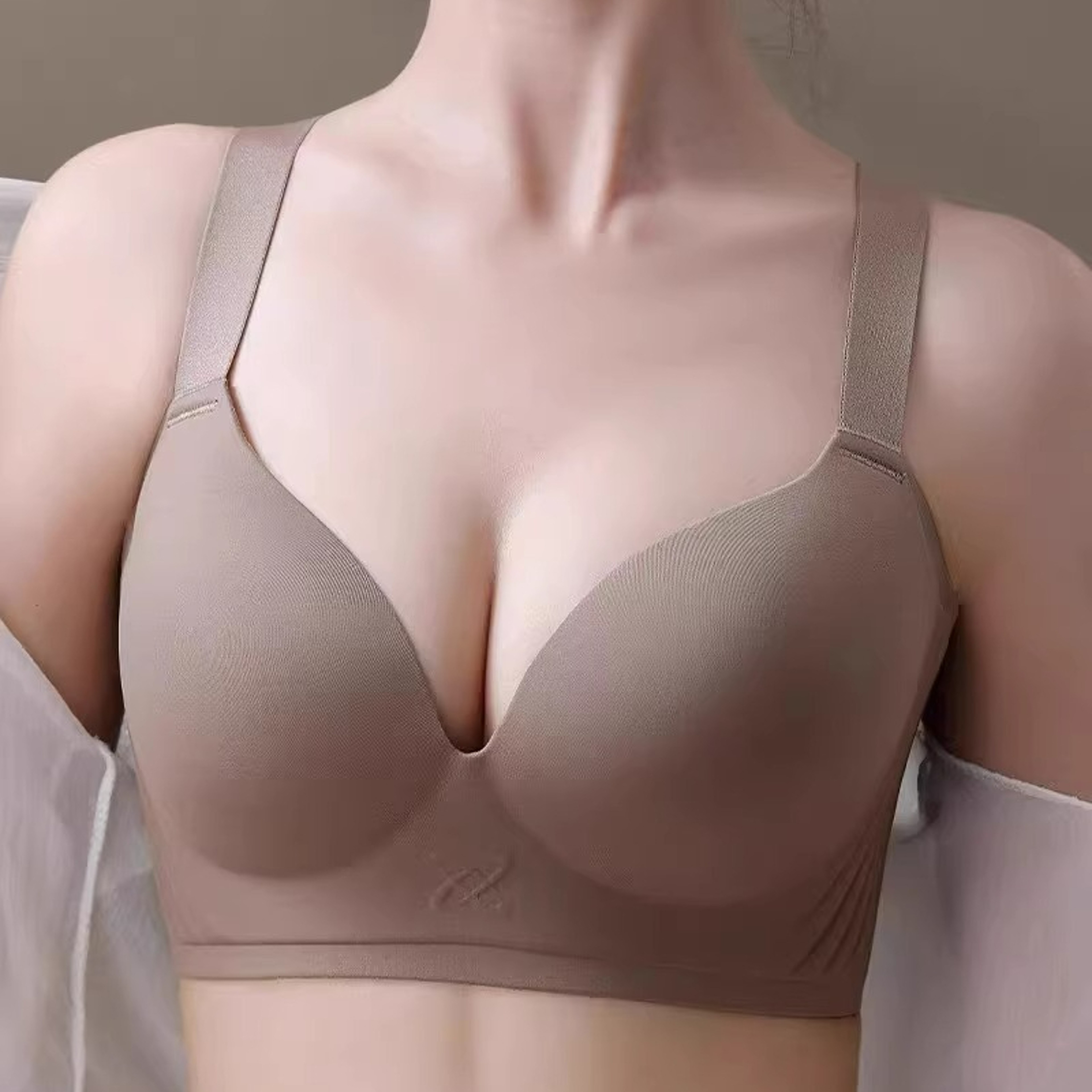 Plus Size Wireless Minimizer Bra Full Coverage Big Bust Comfort 0