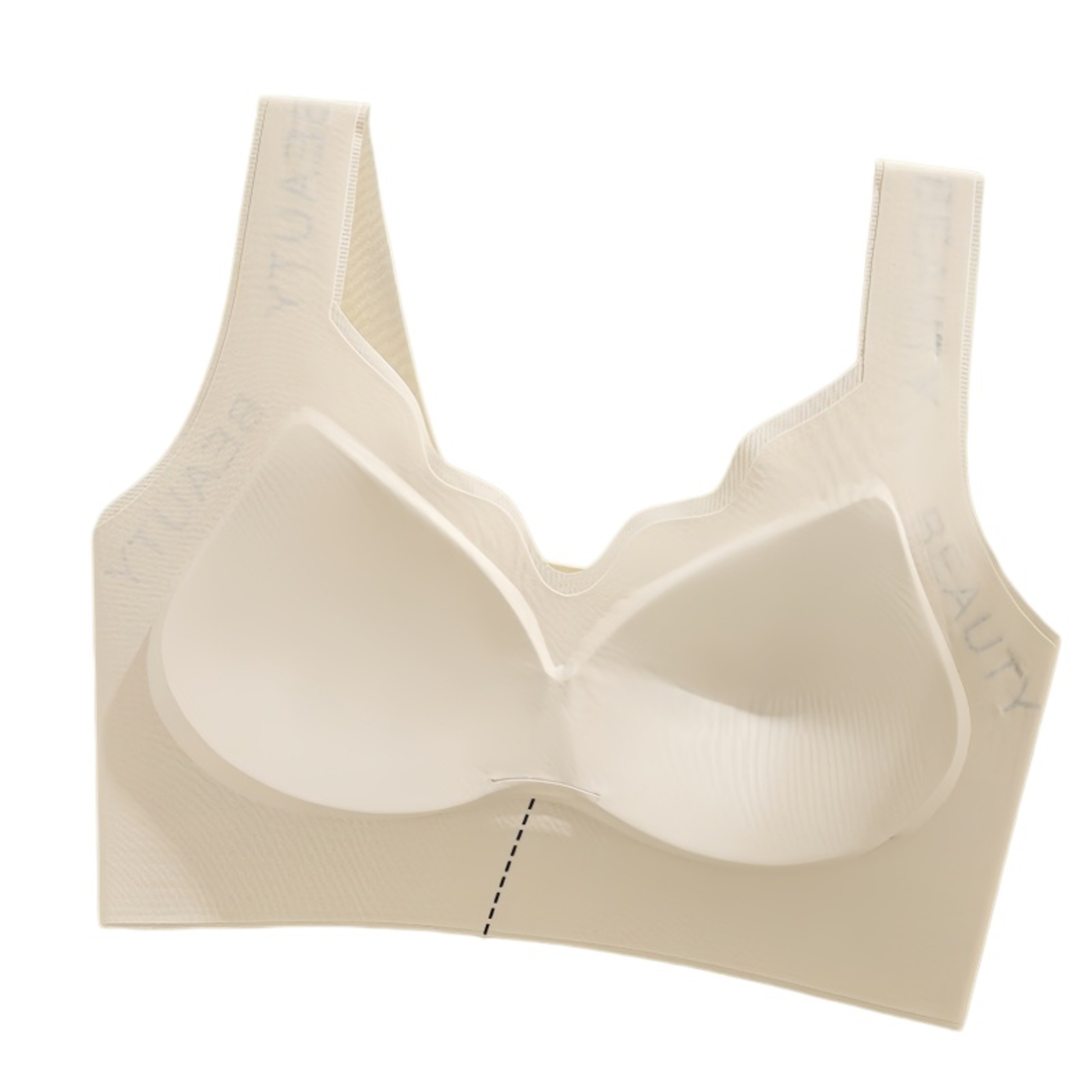 ComfortCurve Seamless Ribbed Wireless Push Up Bra Plus Size – view 5