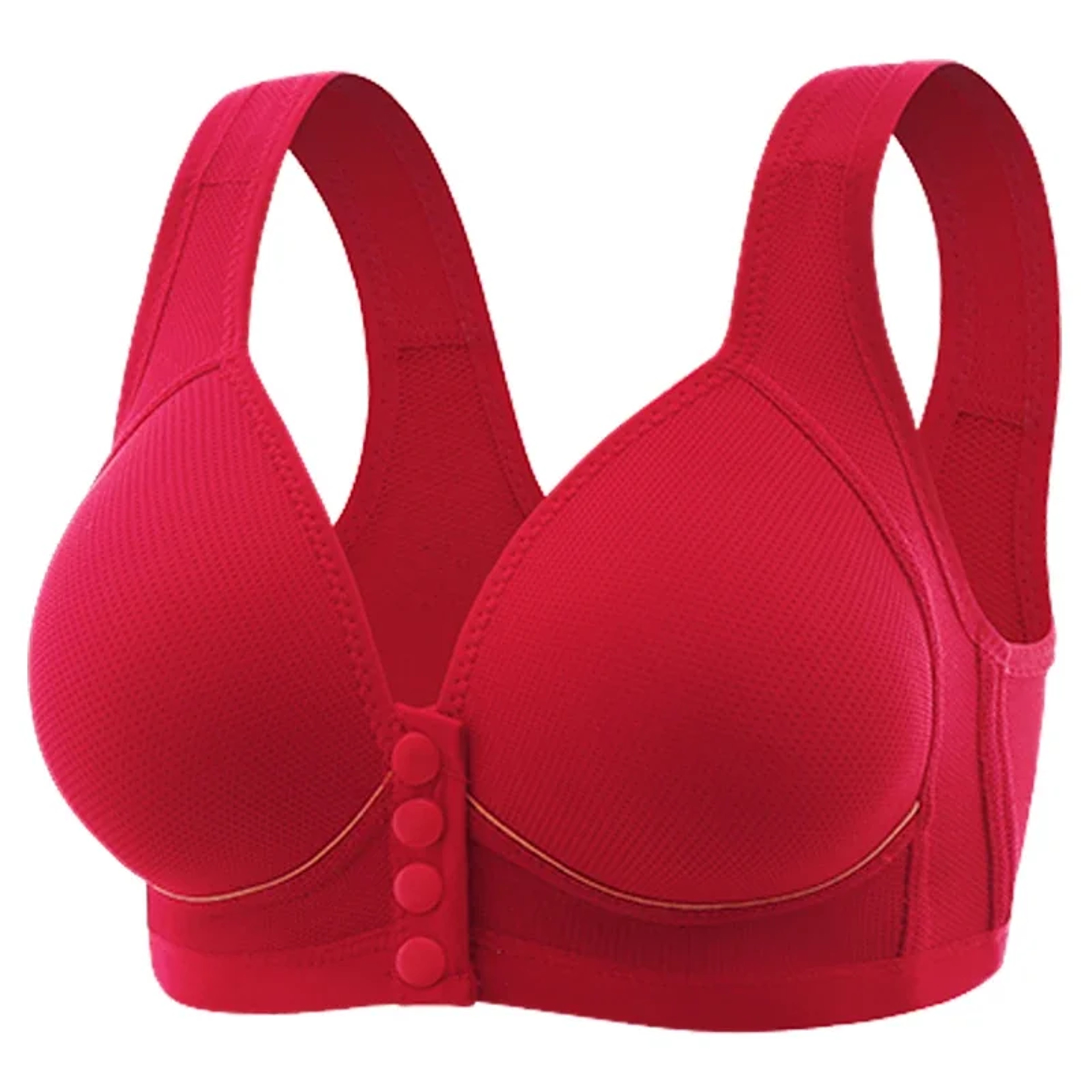 Ultra Comfort Seamless Front Button Breathable Bra Invisible Wireless Underwear 0