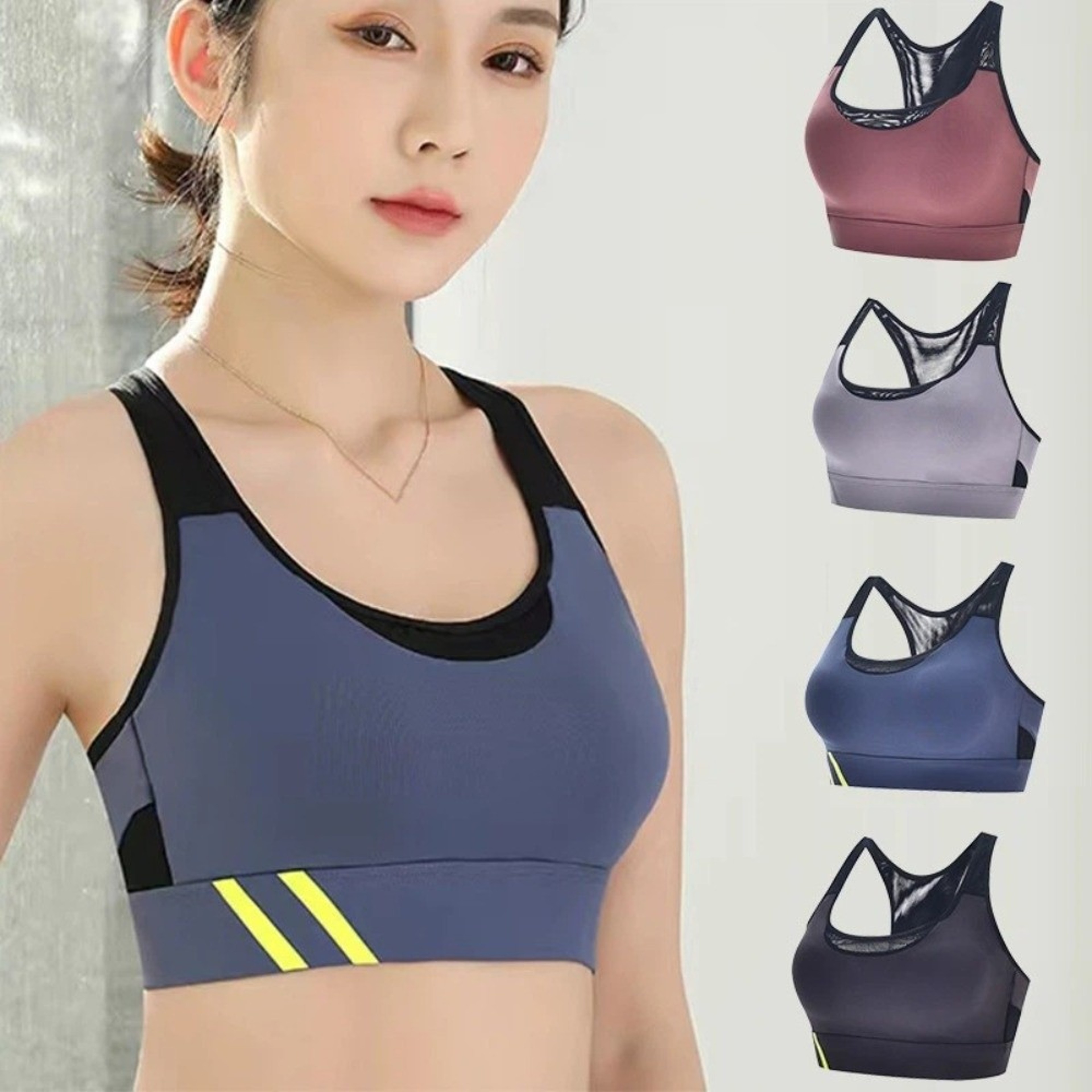 High Impact Women Sports Bra With Shockproof Comfort  Seamless Fit 0