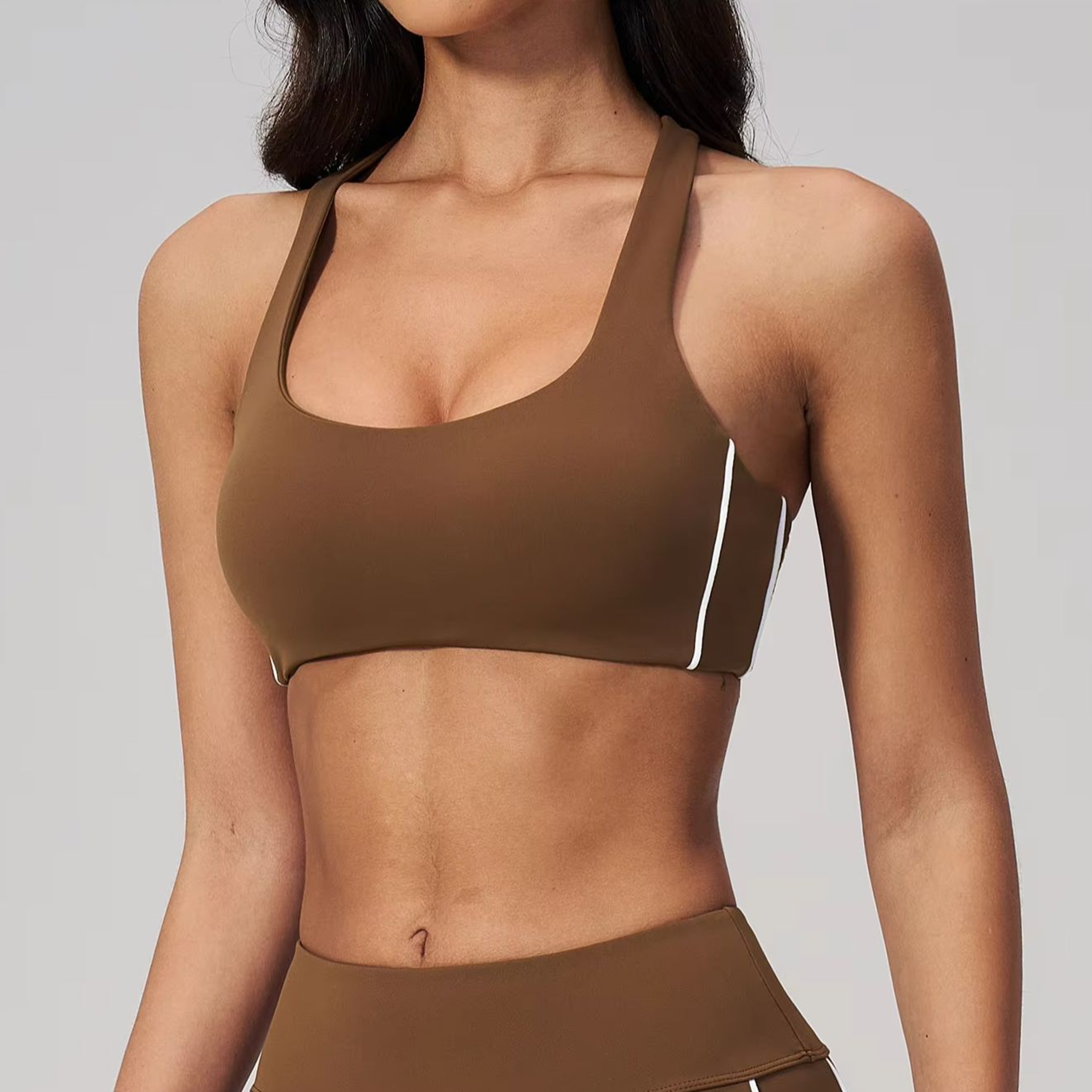 Color Block Womens Sports Bra Padded Yoga Bra Quick Dry Workout Crop Top – view 2