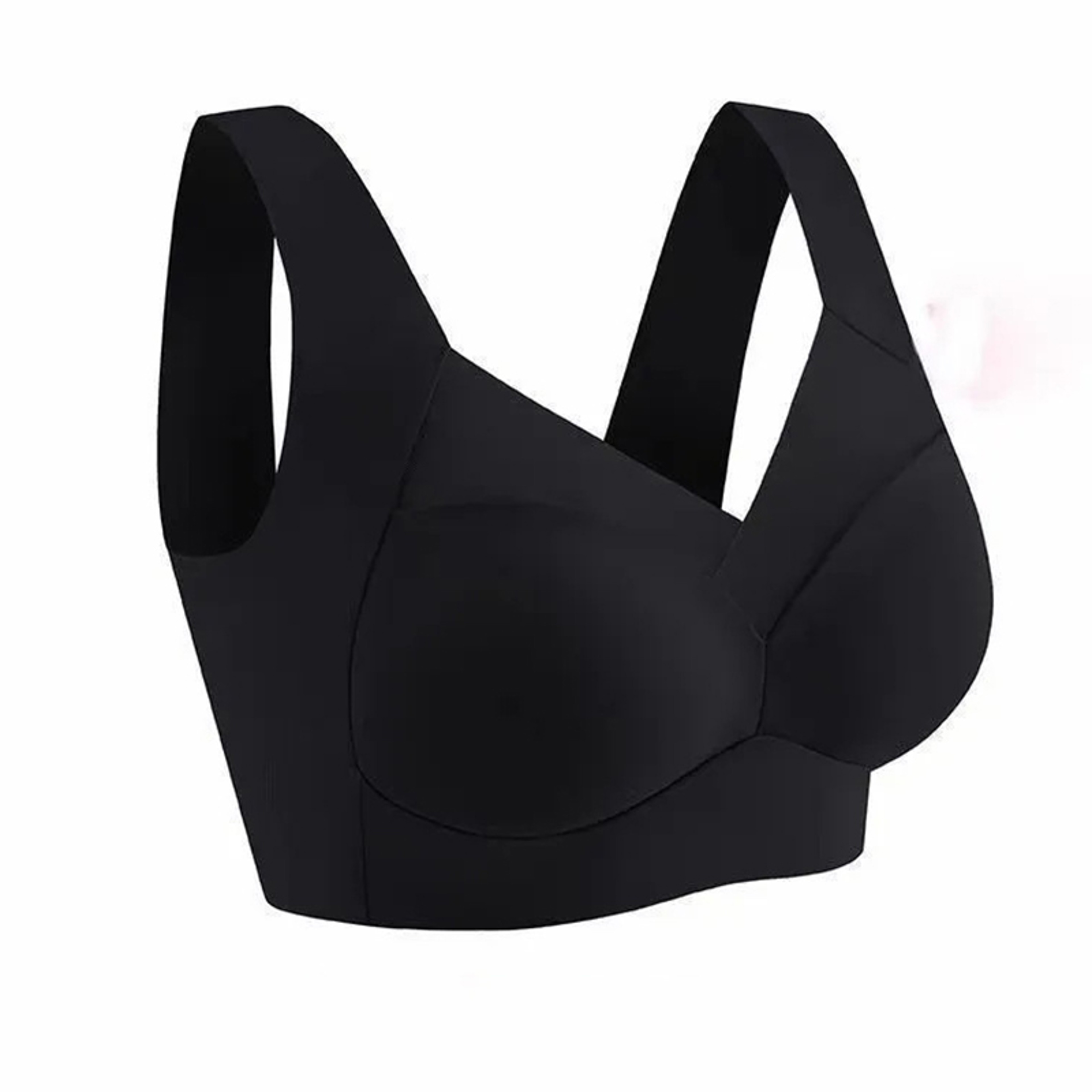 Plus Size Seamless Backless Bralette – Comfort Wireless Mesh Support Bra – view 5