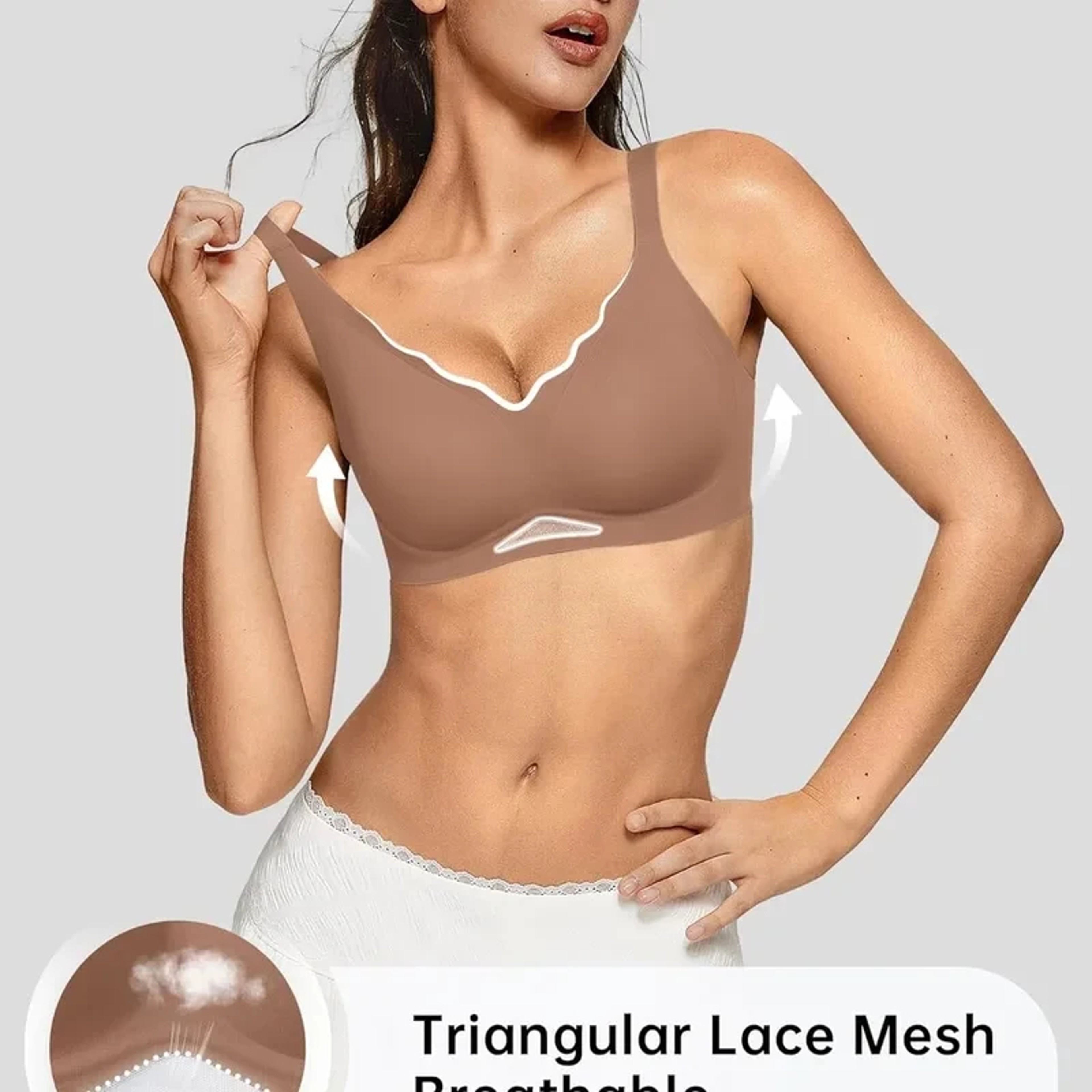ComfortFit Wireless Seamless Bra  Push Up Bralette For Women All Day Breathable Support 3
