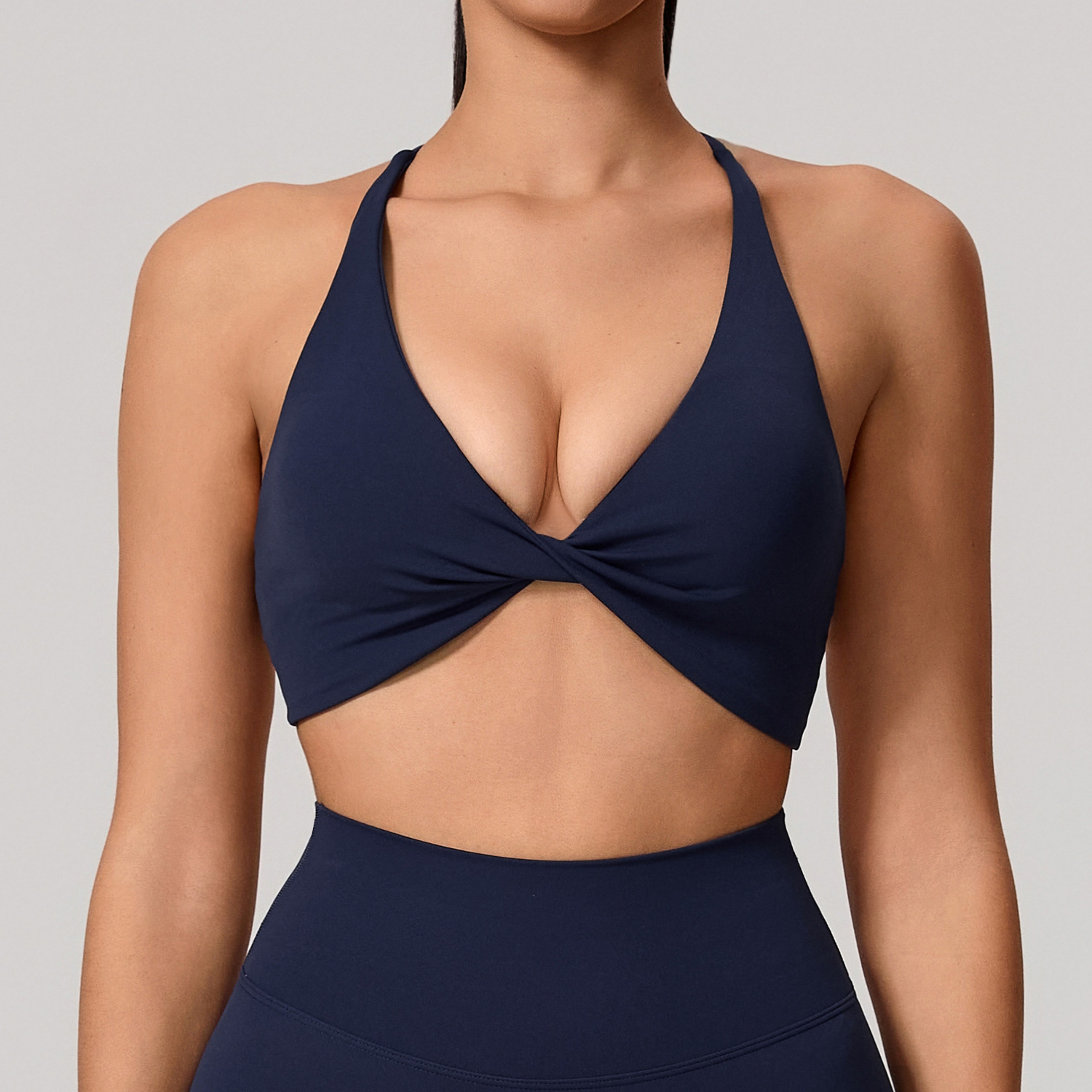 Supportive Backless Cross Strap Yoga  Gym Workout Bra For Women 7