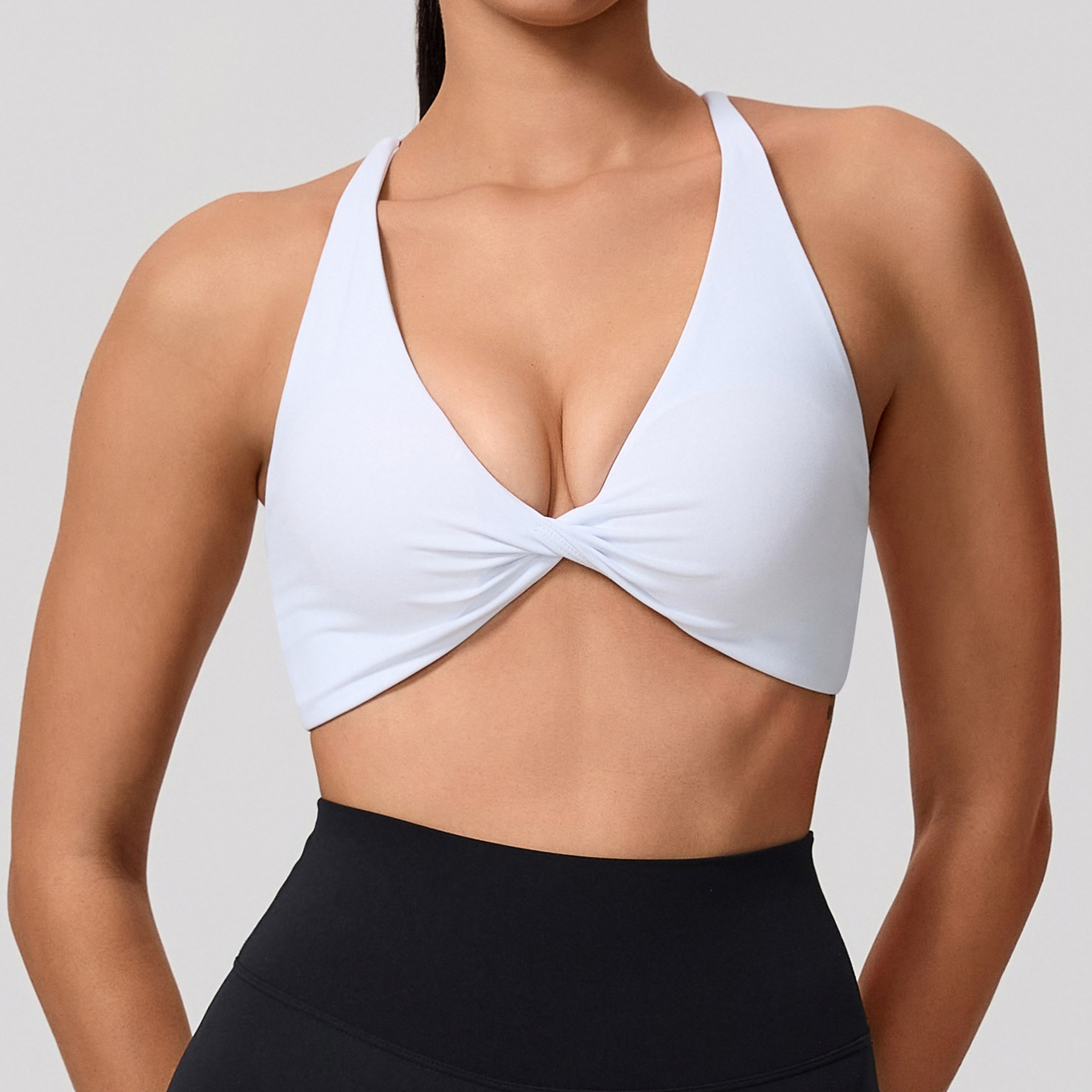 Supportive Backless Cross Strap Yoga  Gym Workout Bra For Women 9