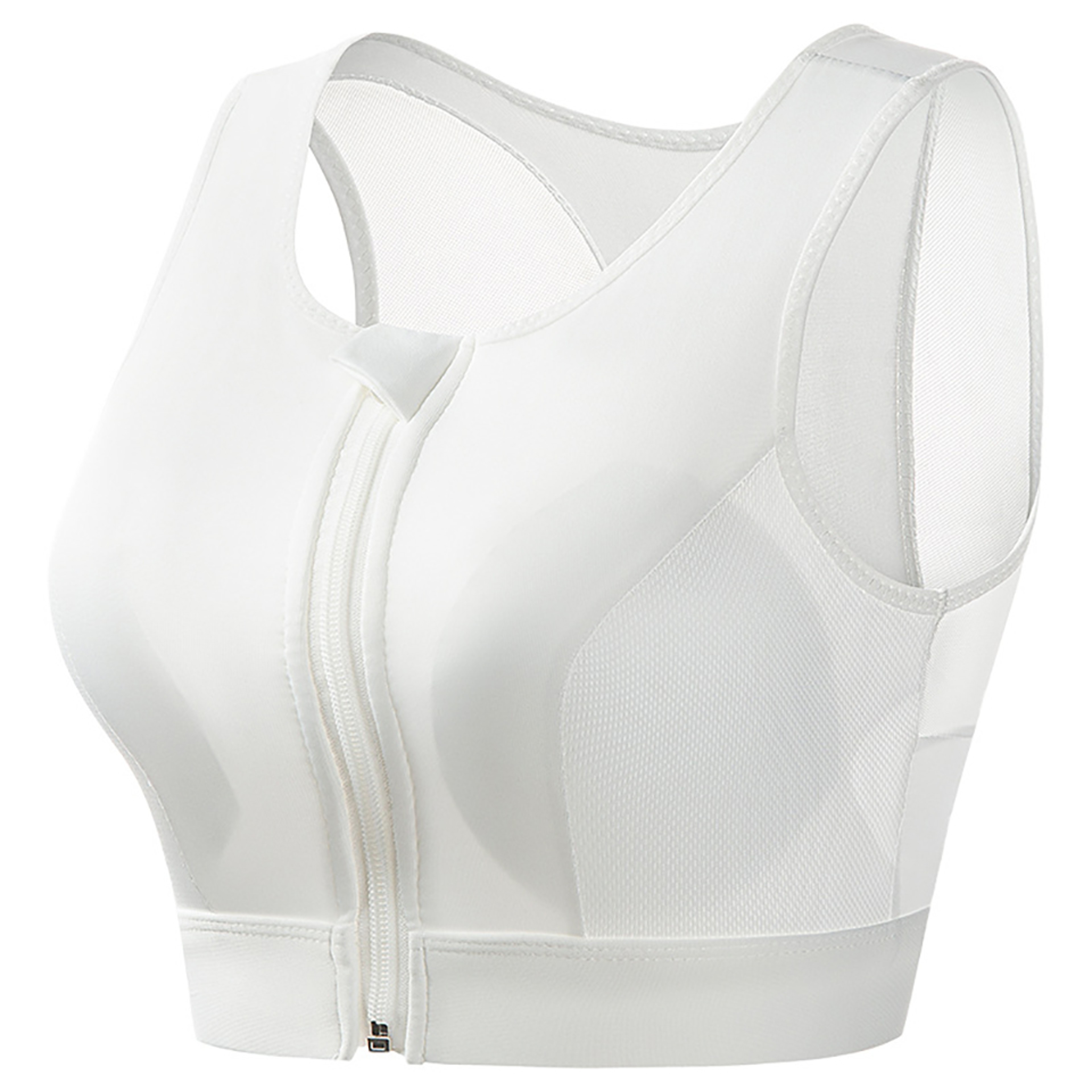 Plus Size Front Zip Support Bra Wireless Full Coverage Longline Comfort – view 10