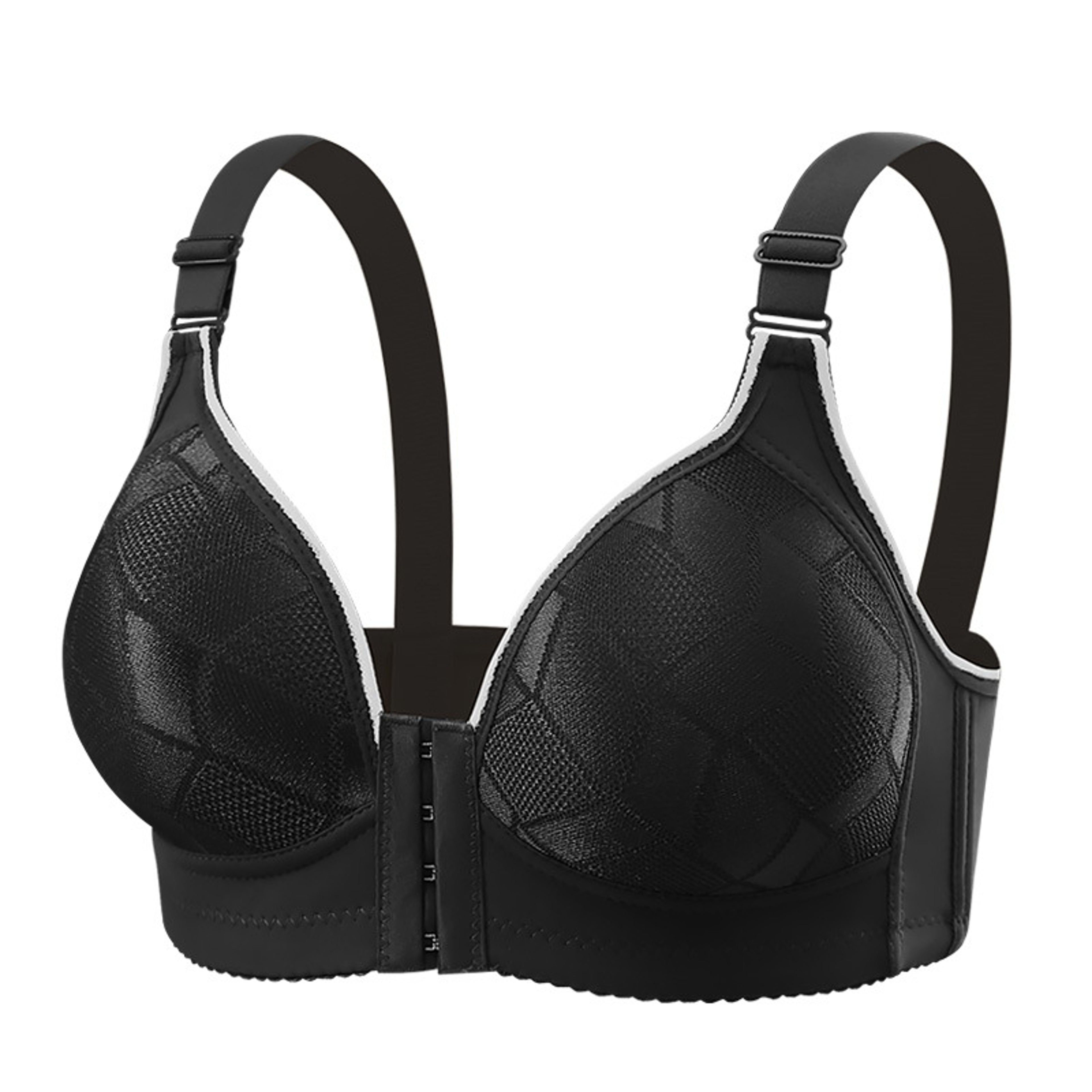 Everyday Seamless Underwire Bra – Front Closure, Anti Sagging Support – view 1