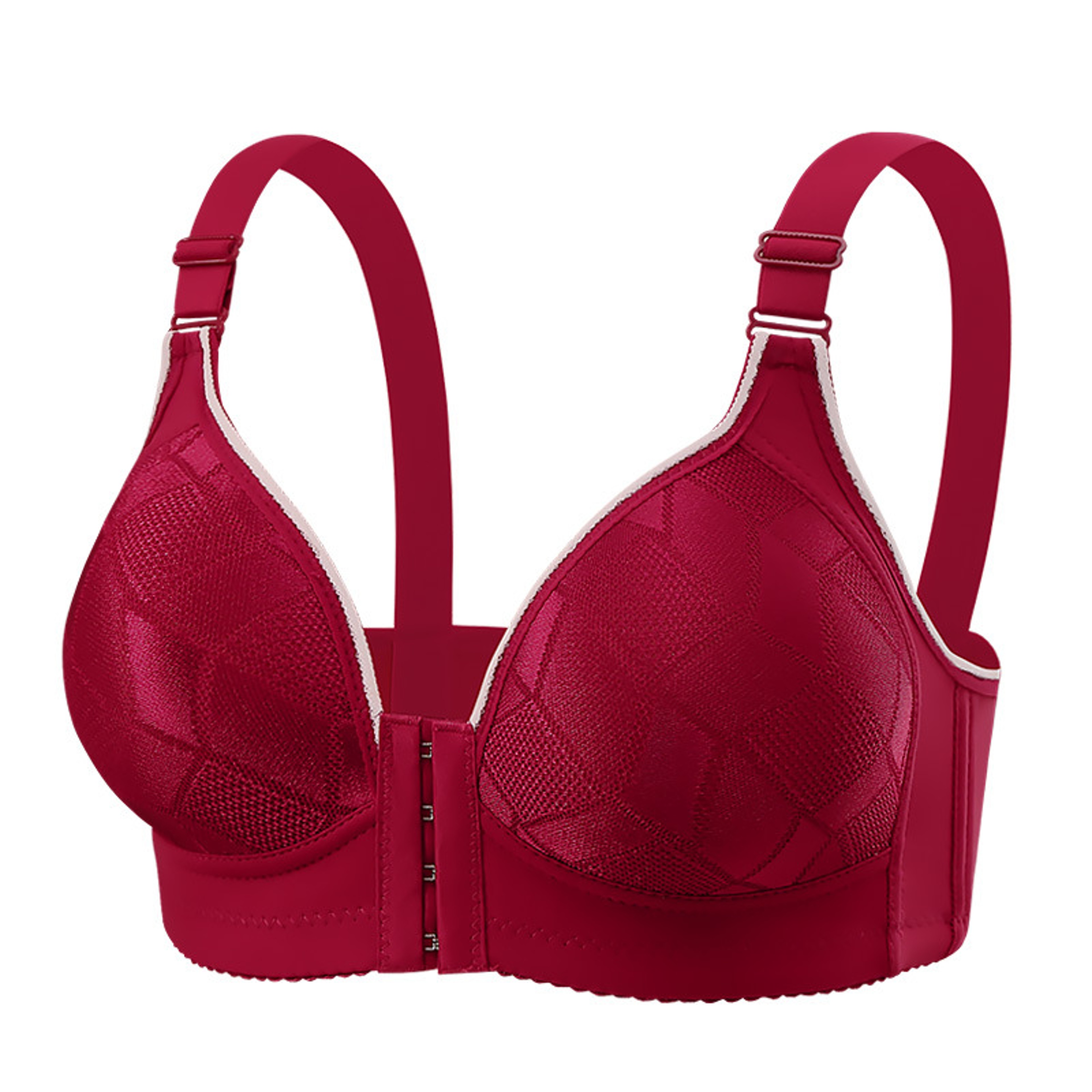 Everyday Seamless Underwire Bra – Front Closure, Anti Sagging Support – view 5