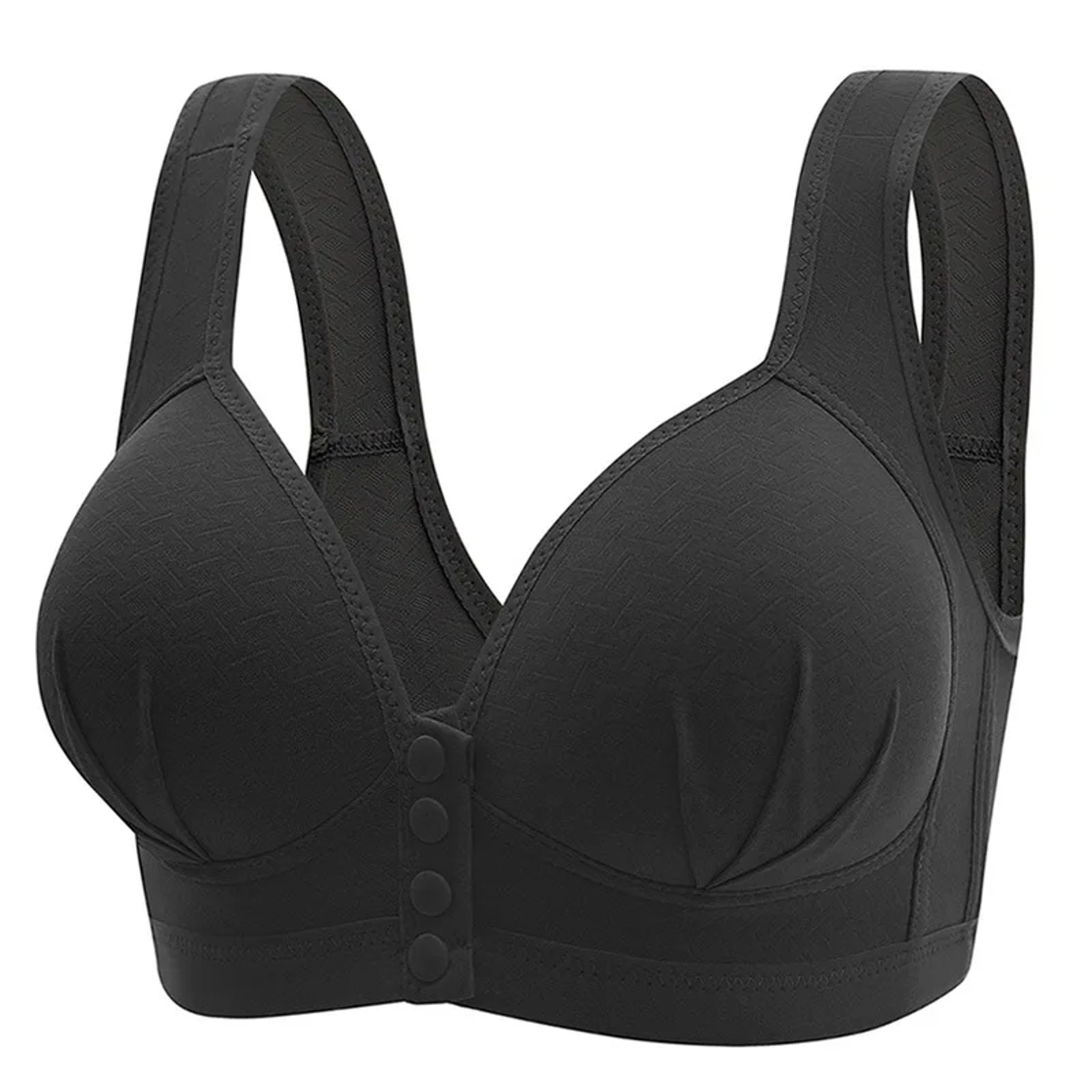 ComfortFit Plus Size Front Closure Bra – Breathable Wireless Support & Beautiful Back Design – view 4
