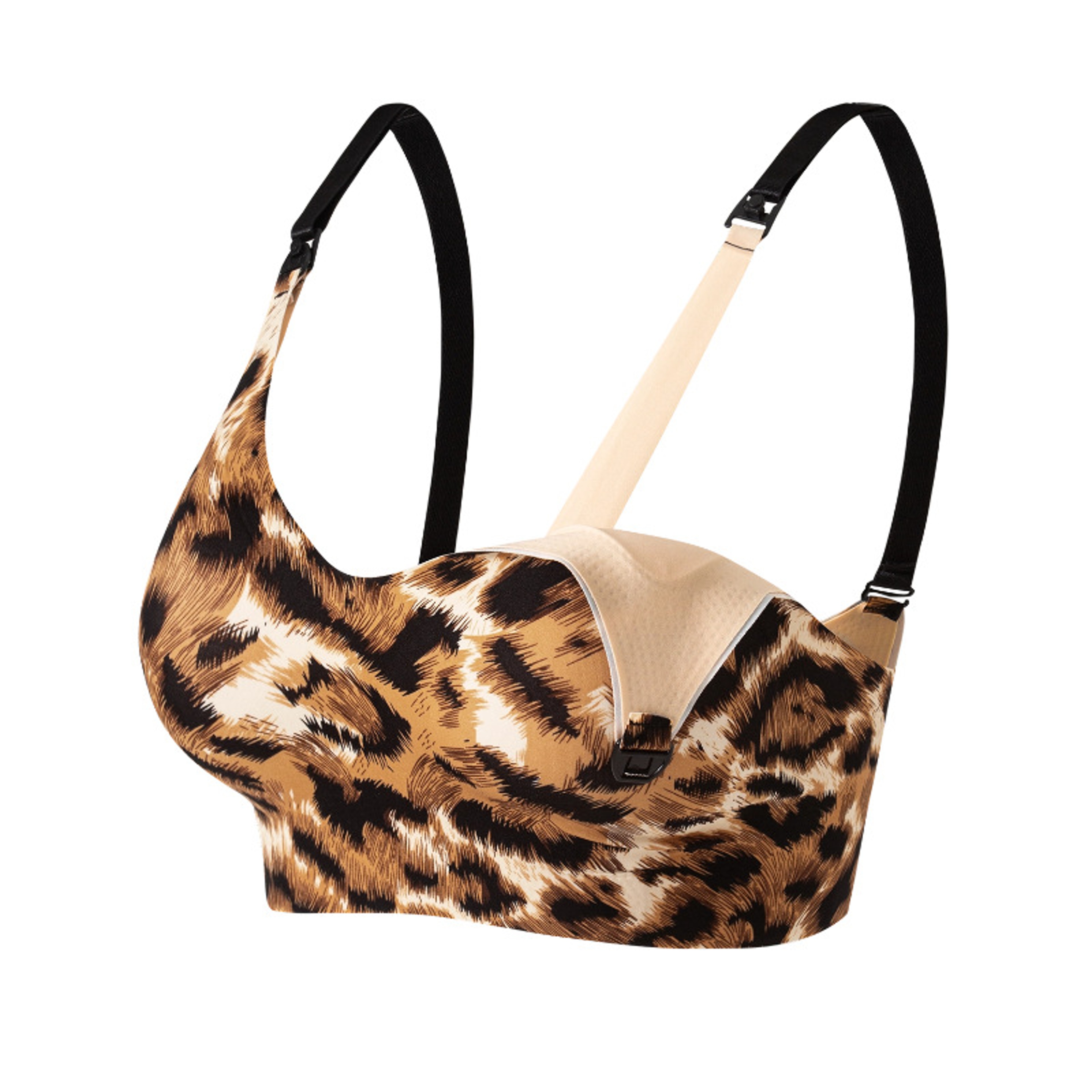 Leopard Elegance Wireless Push Up Bra – Seamless, Breathable Lingerie for Women with All Day Comfort – view 8