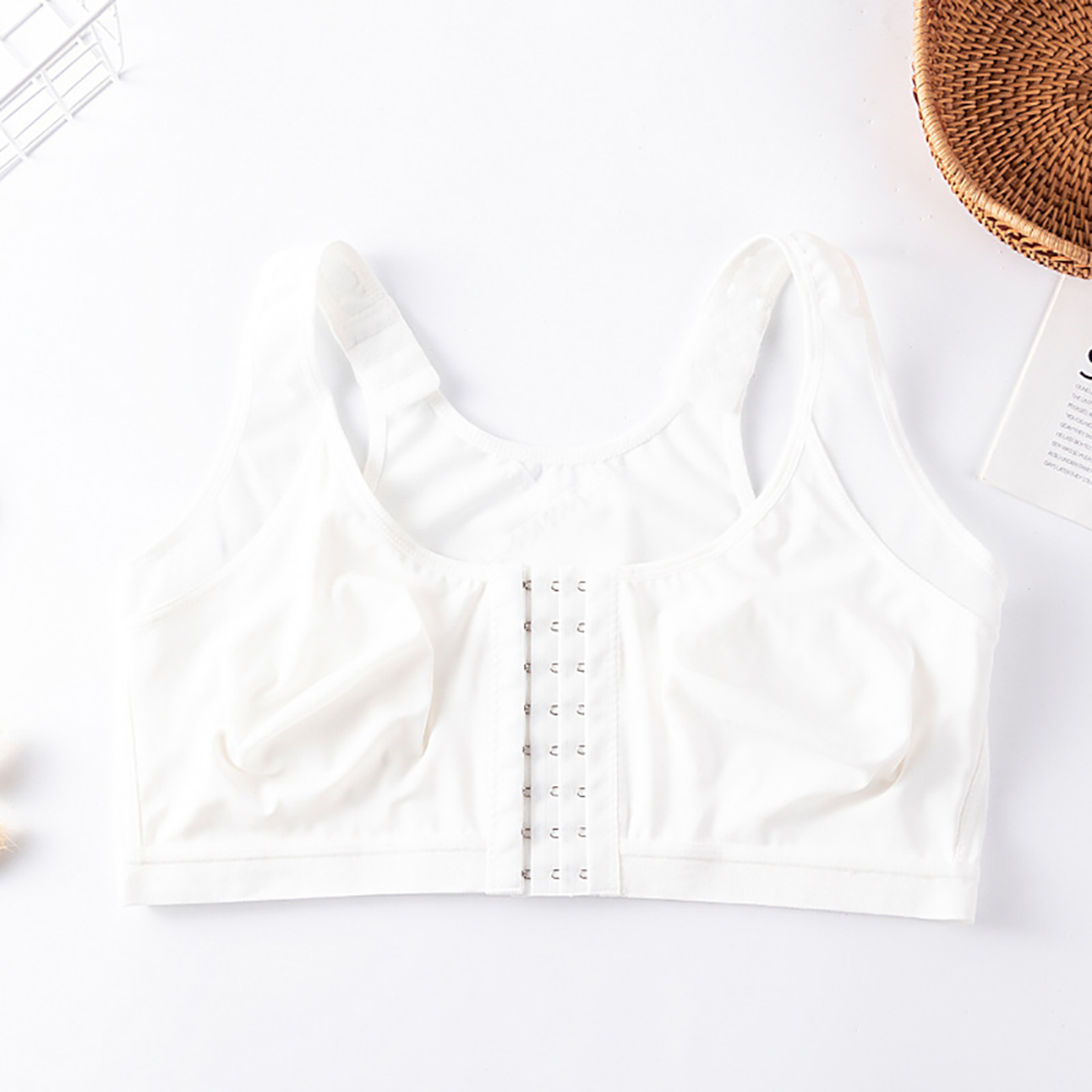 Everyday Front Closure Post Operative Compression Bra  Wire Free Full Coverage Support 5