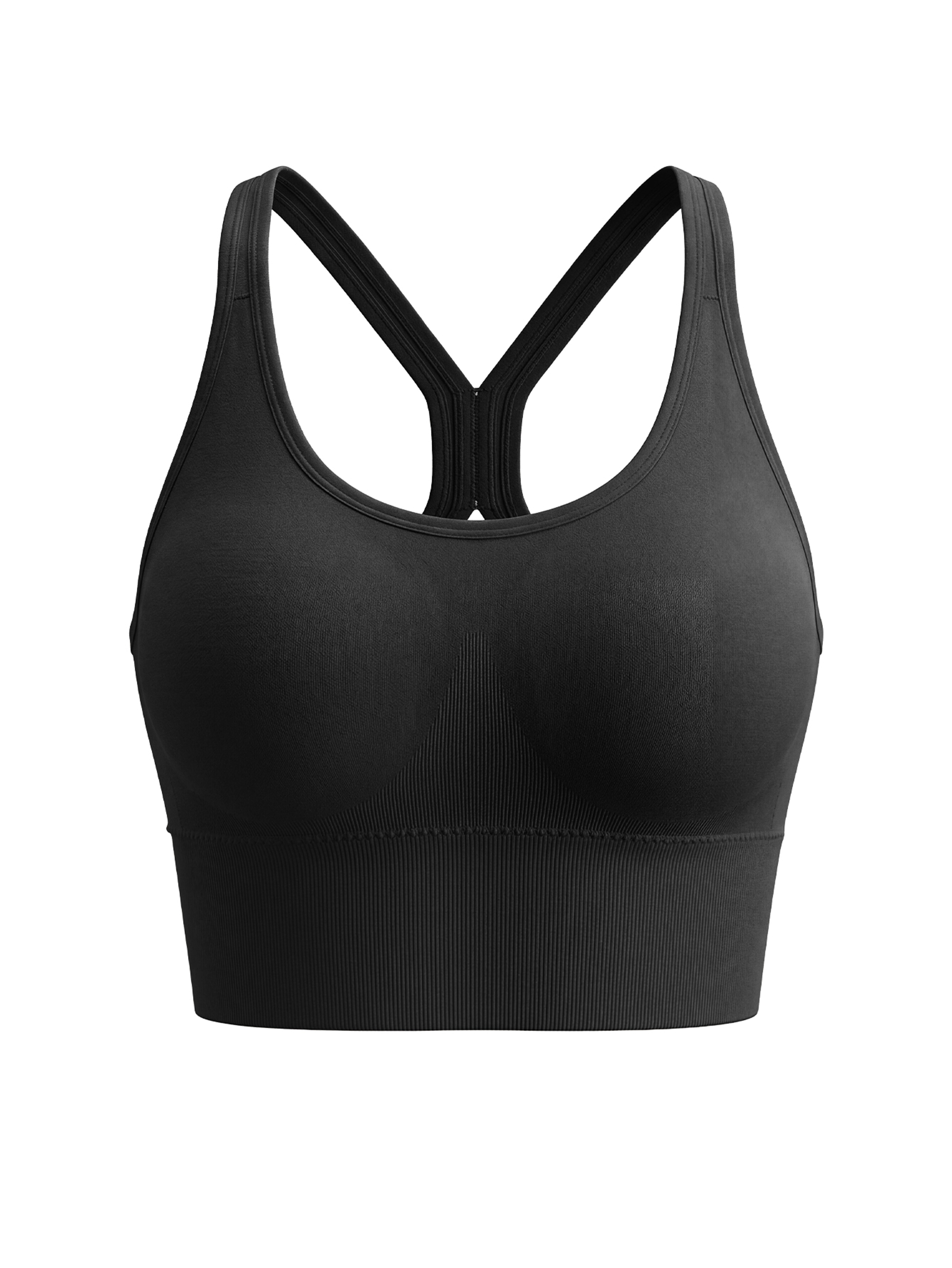 High Support Sports Bra – Seamless Workout Bra Wireless Crop Top for Yoga & Running – view 10
