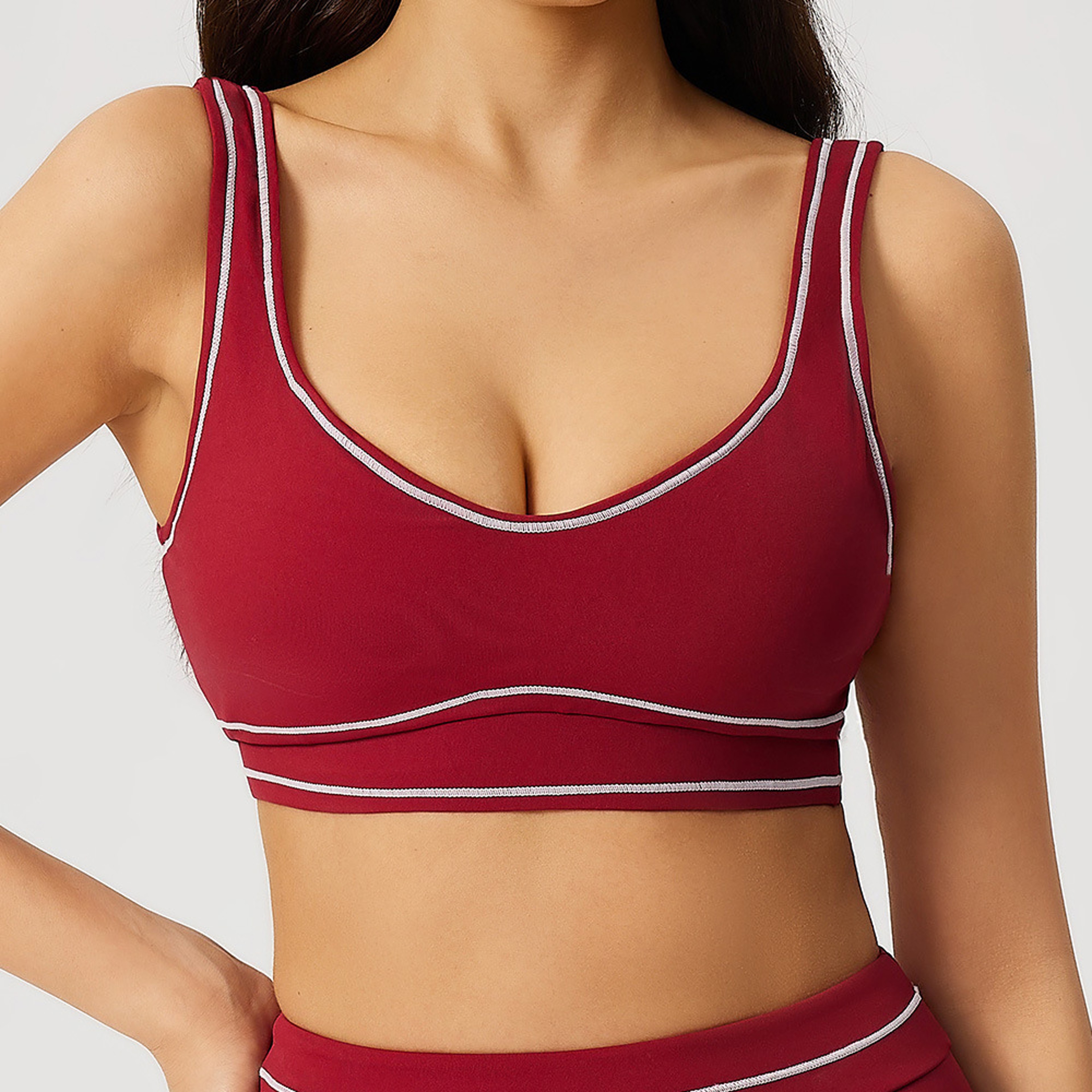 Premium Halter Sports Bra For Women  Push Up Support Yoga  Gym Activewear 4