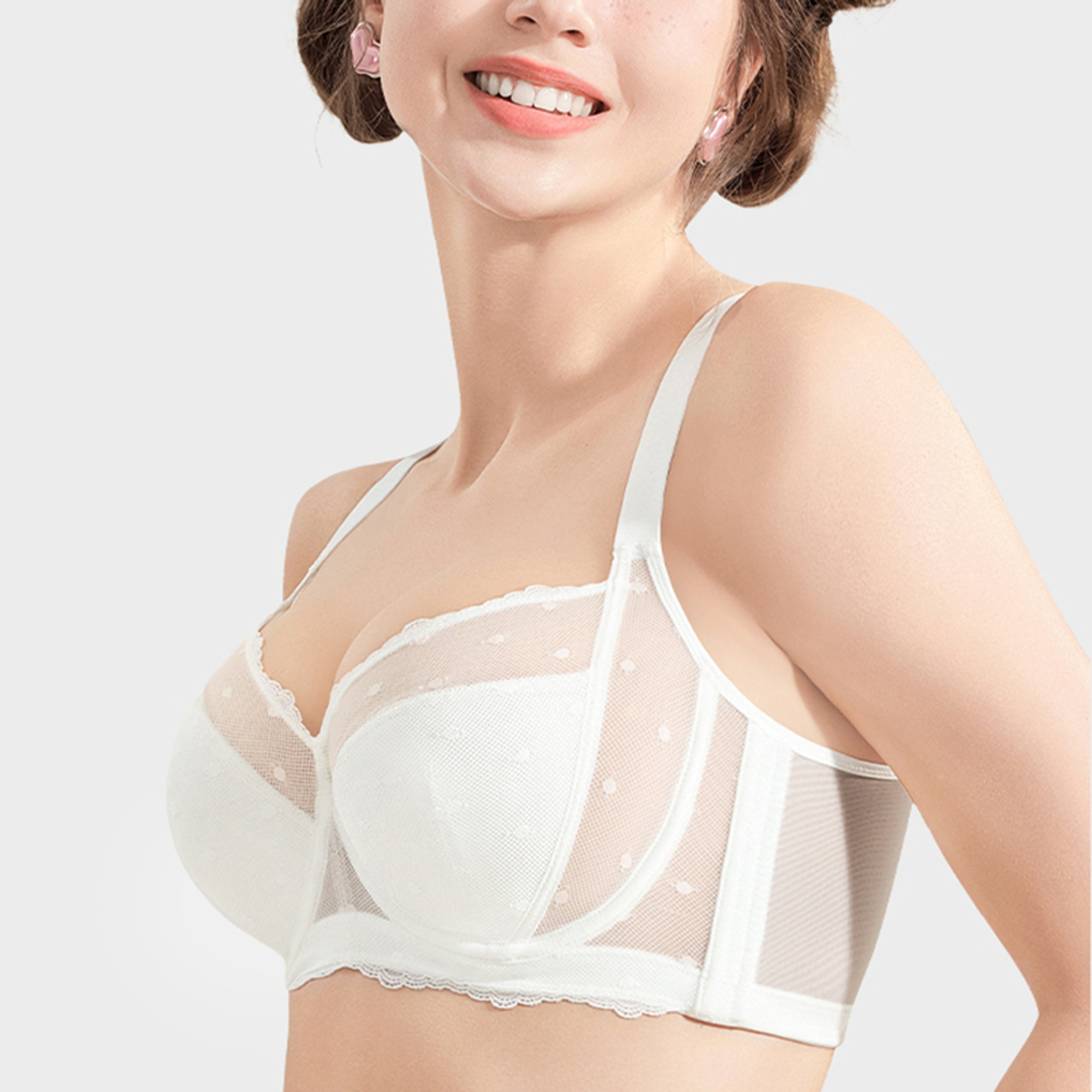 Full Figure Lace Minimizer Bra For Women  Supportive Mesh Underwire Comfort 2