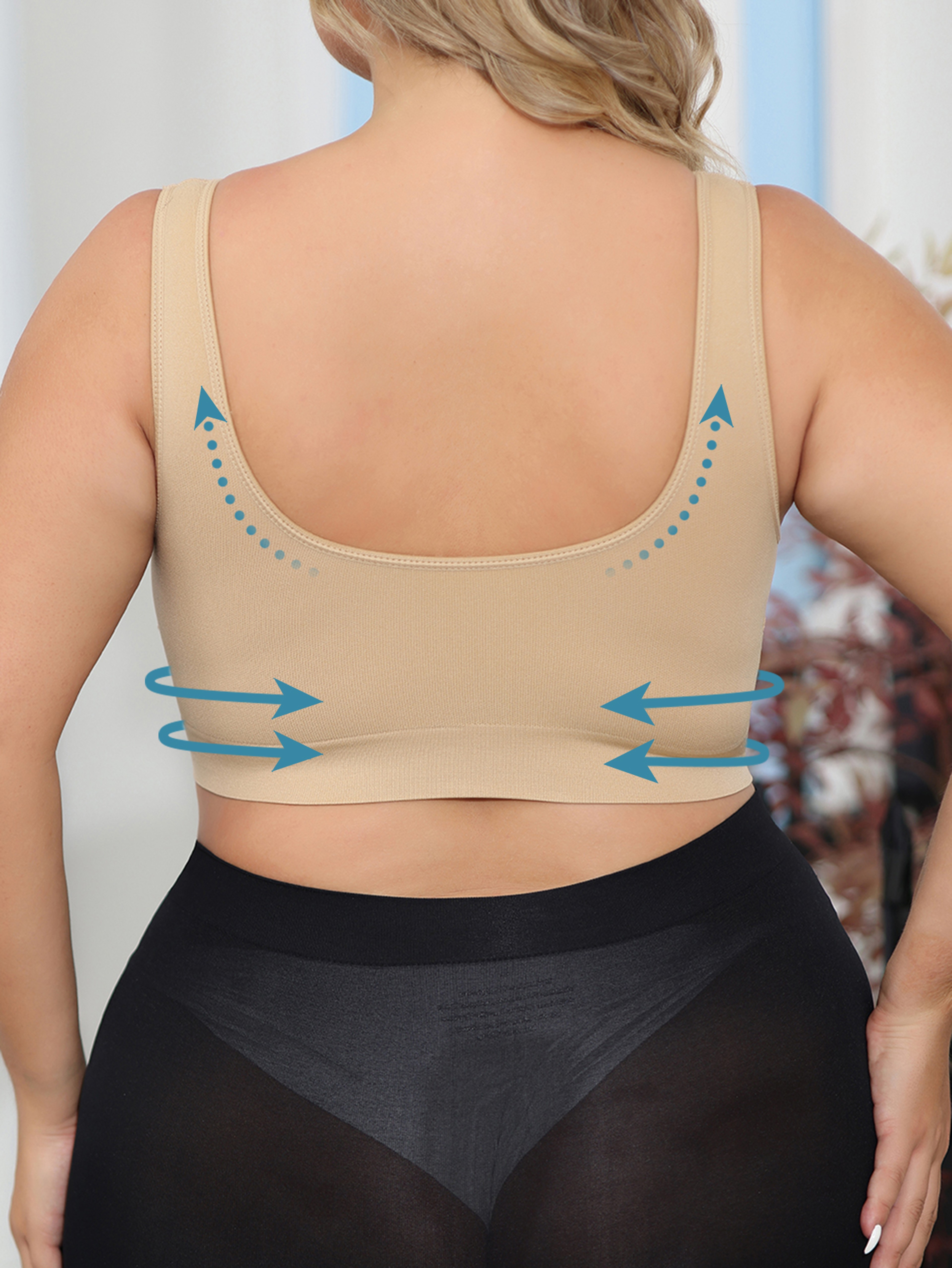 Ultimate Comfort Plus Size Wireless Bra With Lift  Removable Pads 1