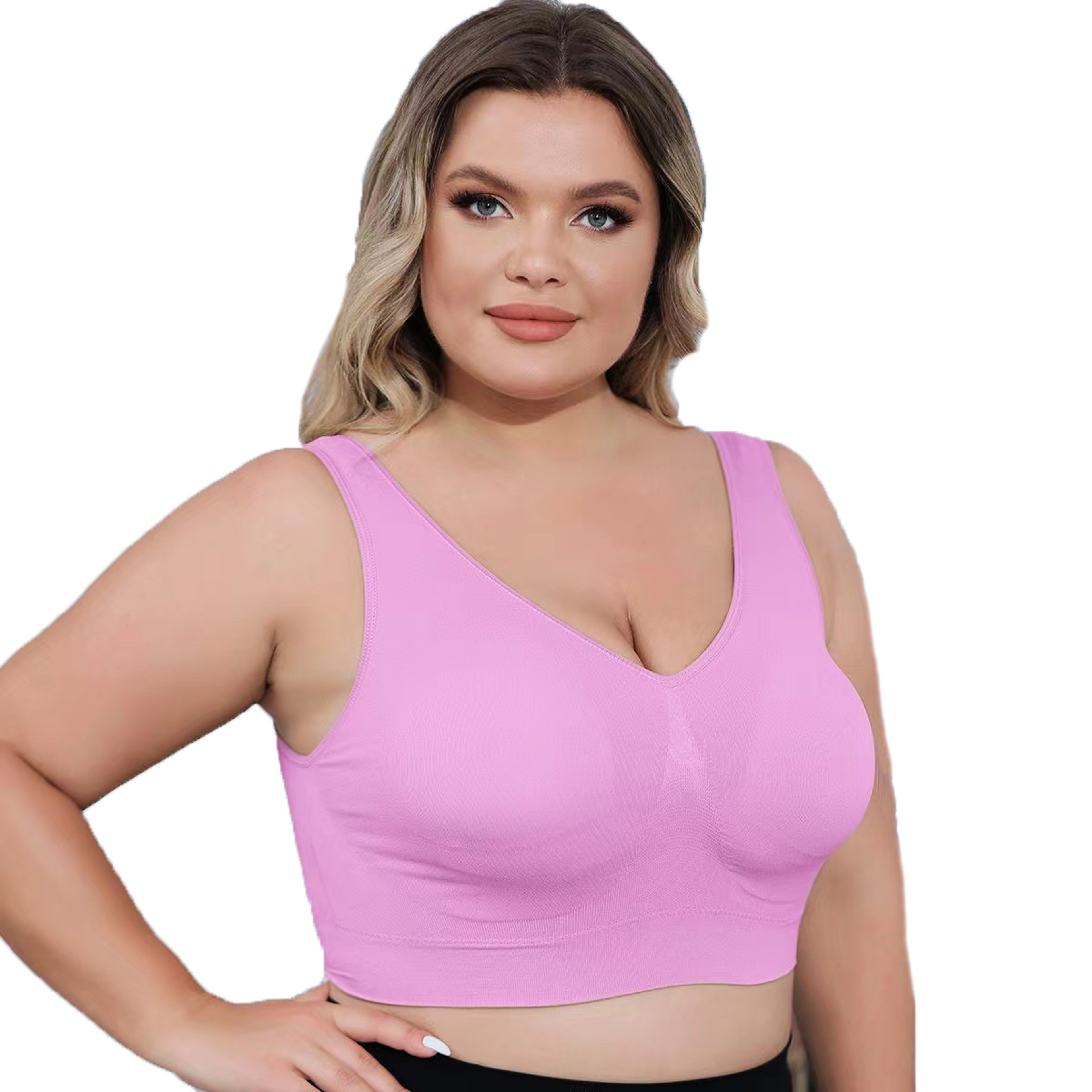 Ultimate Comfort Plus Size Wireless Bra With Lift  Removable Pads 6