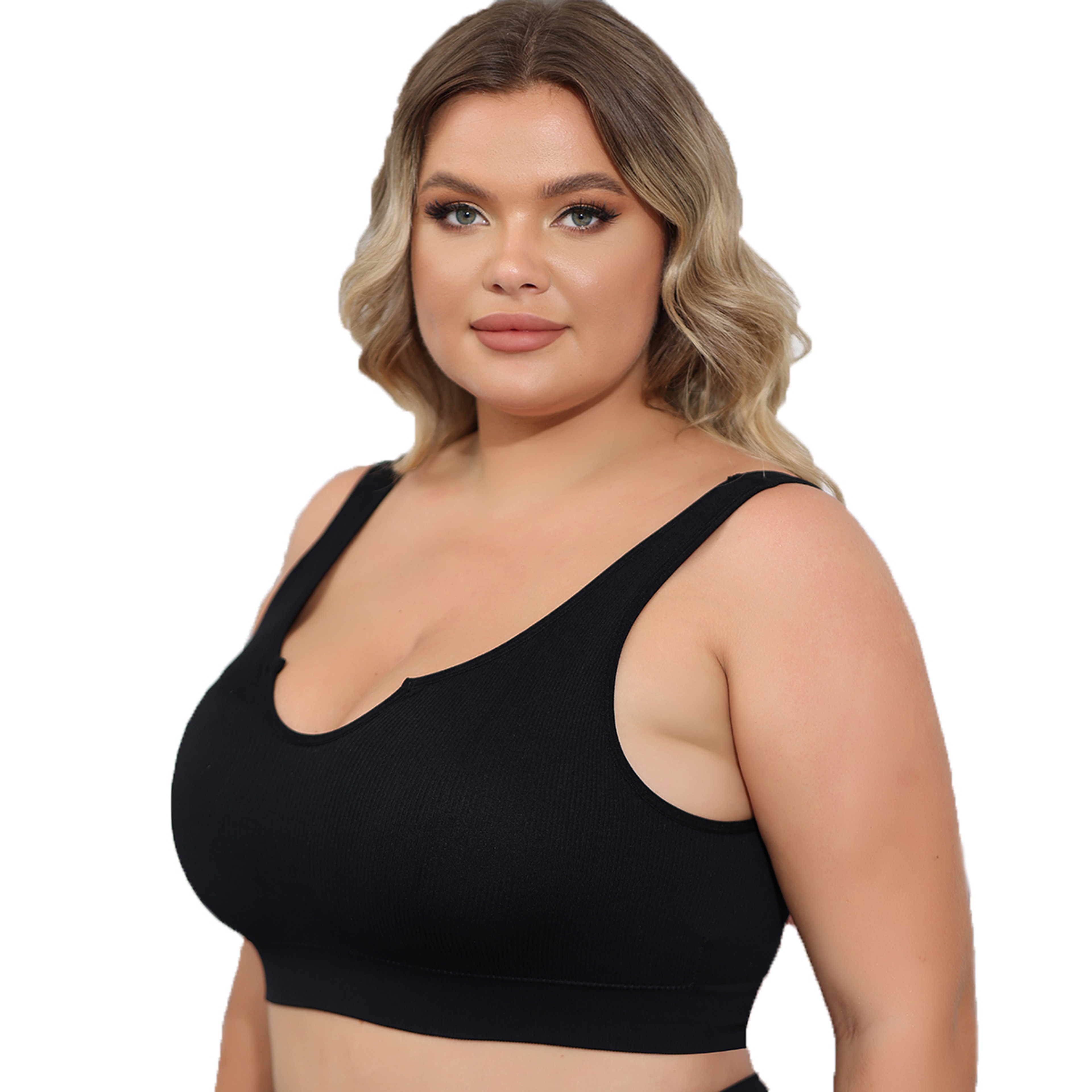 Plus Size Wireless Support Bra – Comfortable Full Coverage Everyday Bra – view 7
