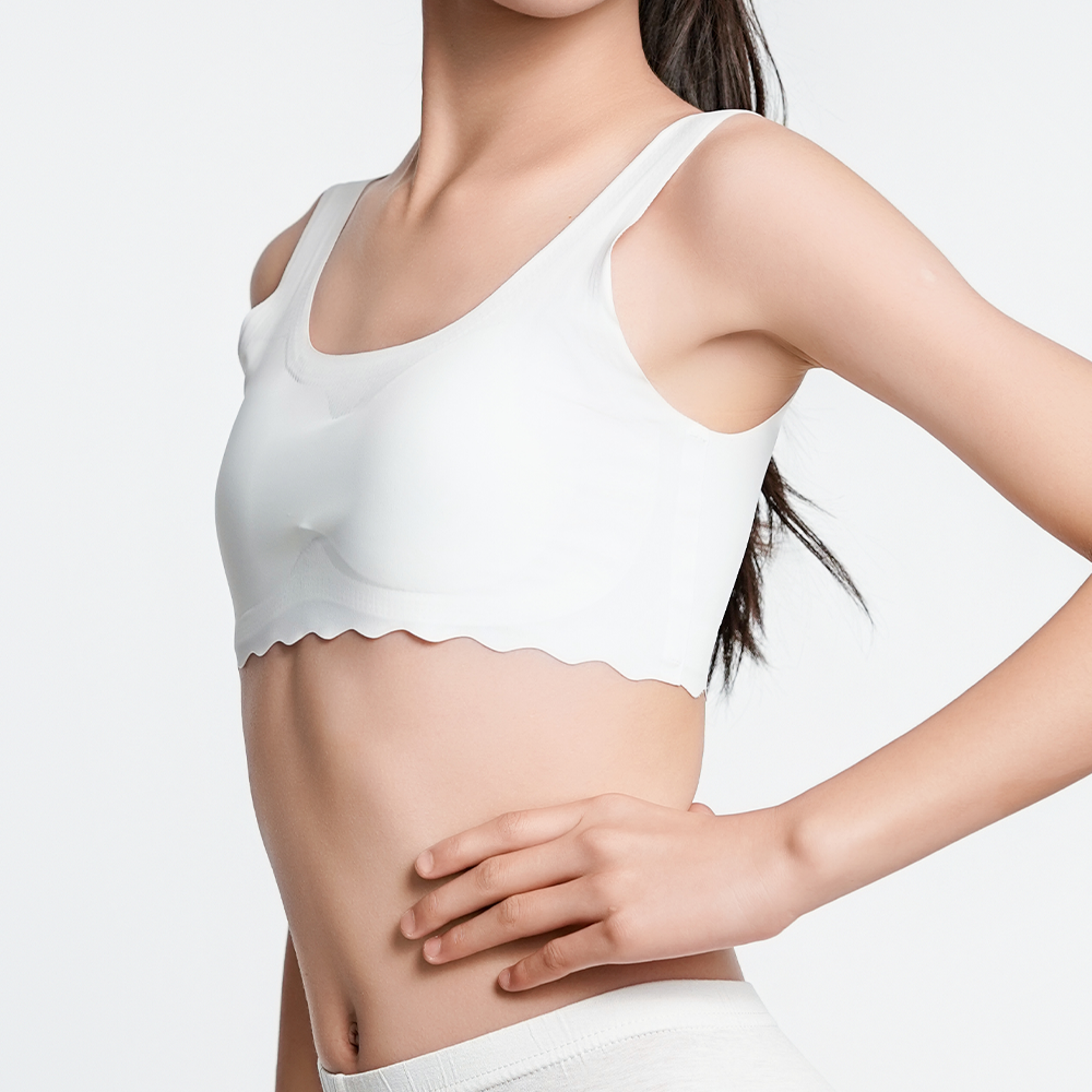Teen Girls Seamless Wireless Breathable Sports Bra Crop Top  Comfortable Training Activewear 1