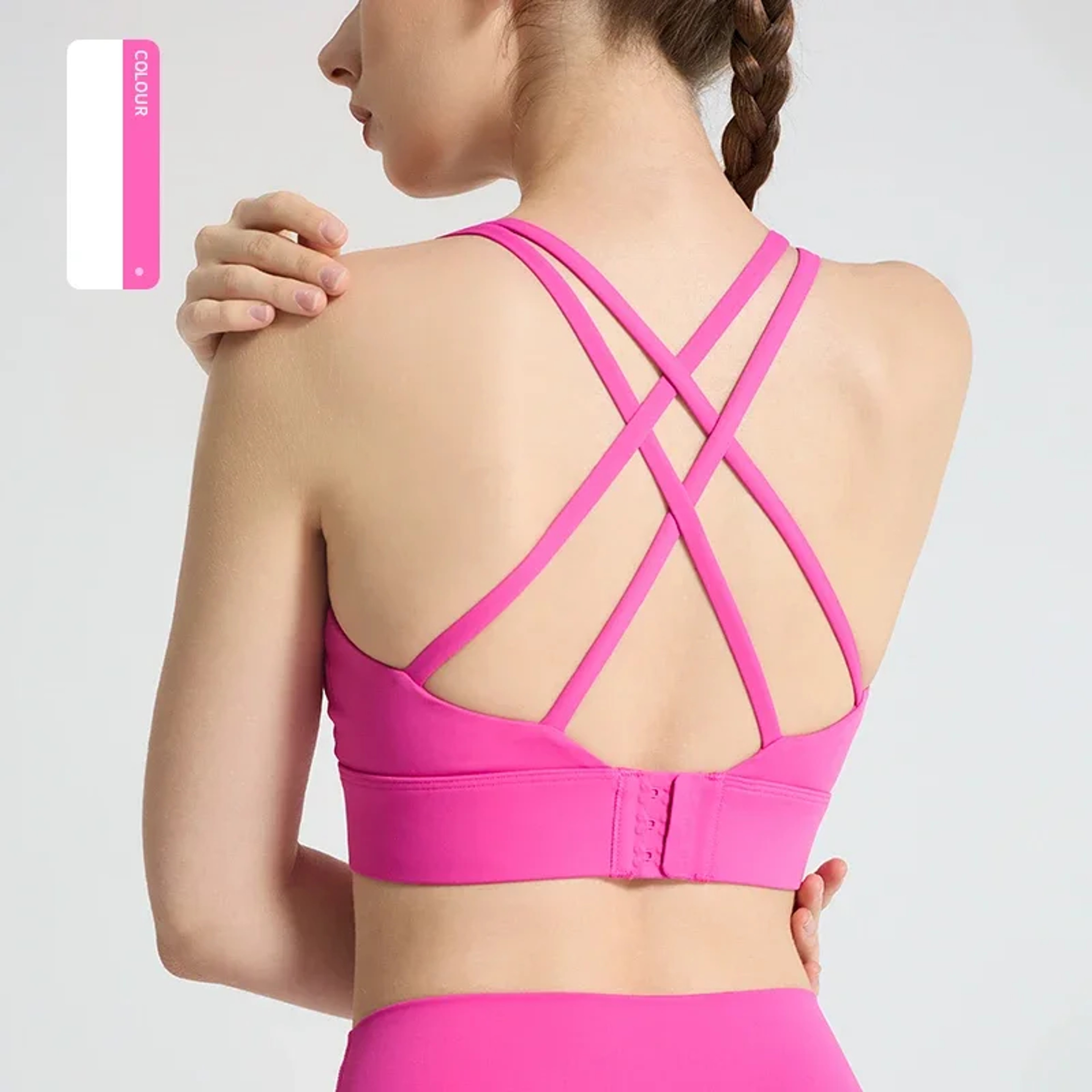 Premium Womens Cross Back Sports Bra – Breathable Fitness & Running Yoga Bra Support – view 14