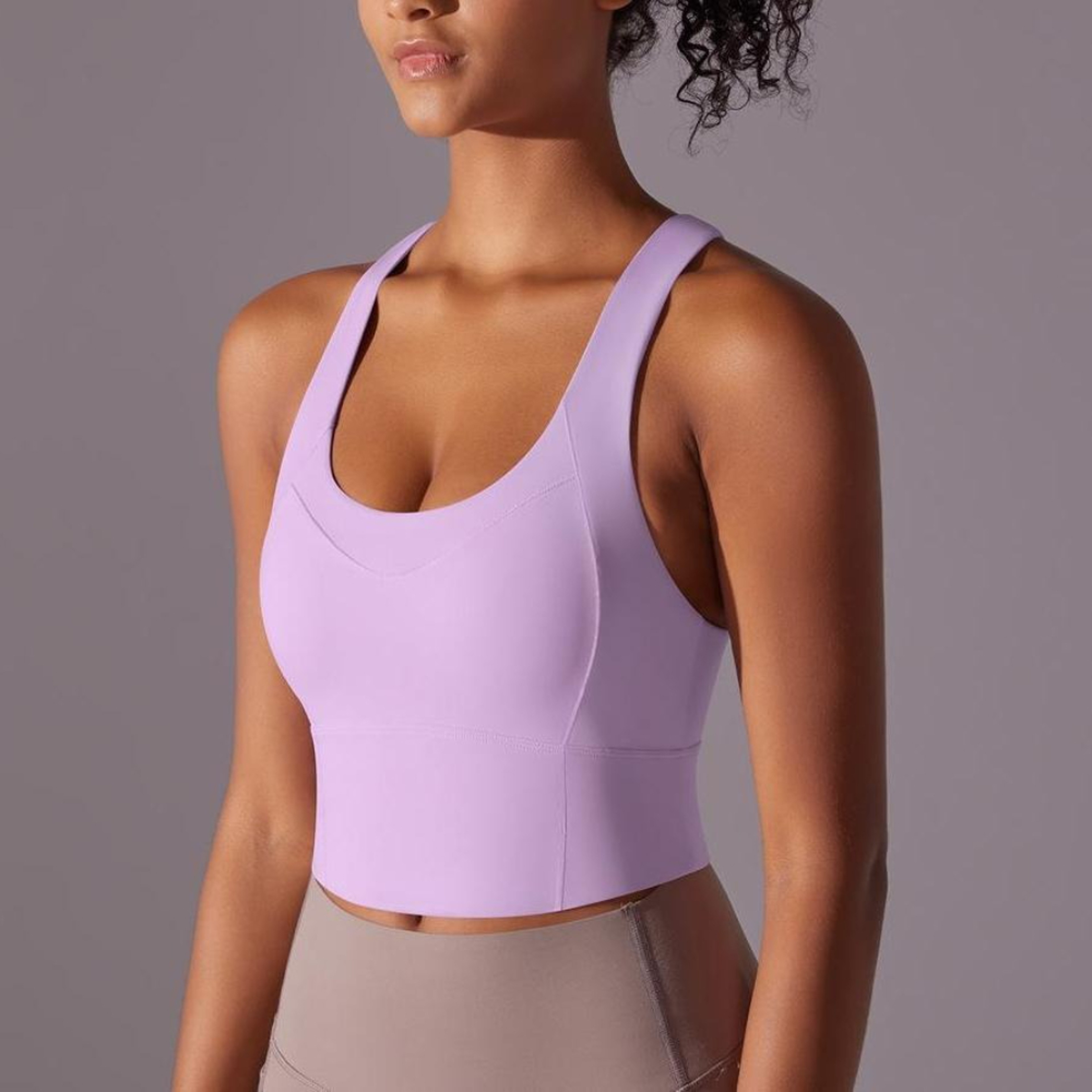 Womens Seamless Crossback Fitness Bra – Comfortable Sports Bra for Women (Yoga, Running & Gym) – view 2
