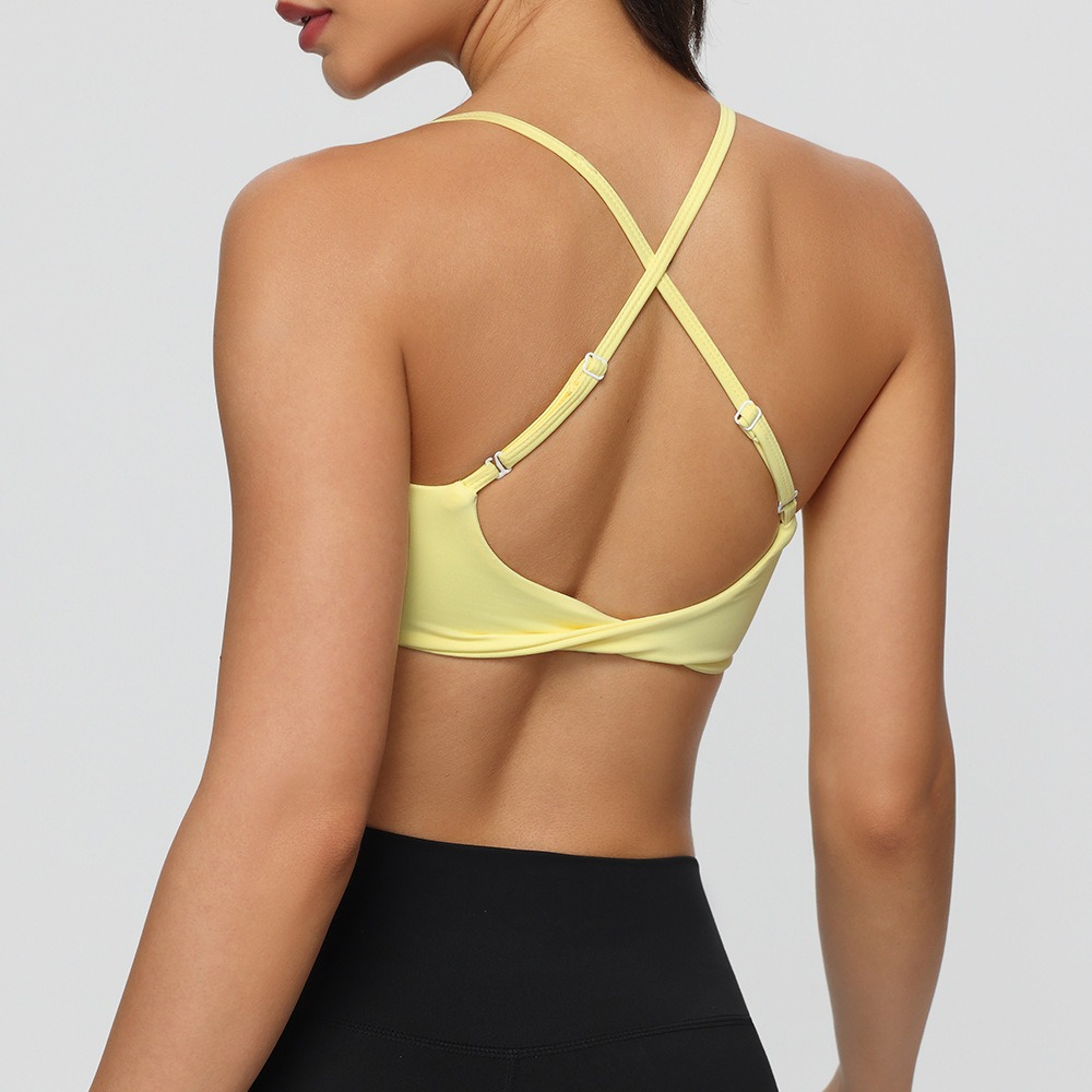 Womens Sports Bra High Support – Shockproof Push Up Gym & Yoga Fitness Top – view 7